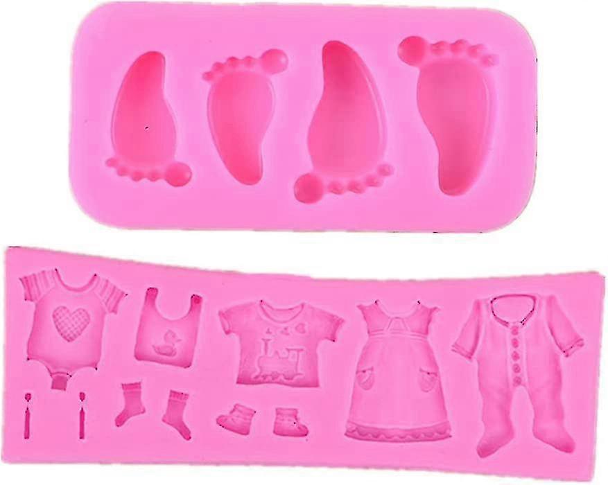 2 Pcs Silicone Fondant Cake Molds for Baking Decorating DIY