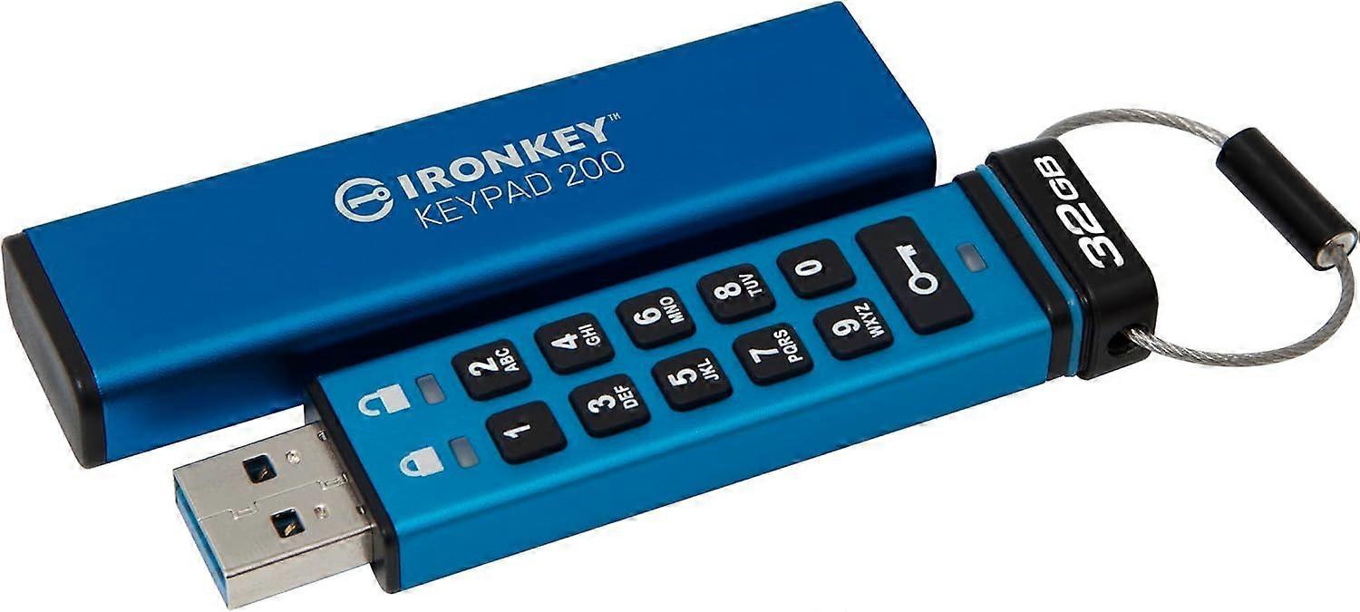 2025 Latest Model  Ironkey Keypad 200 32GB Encrypted USB | Alphanumeric Keypad |