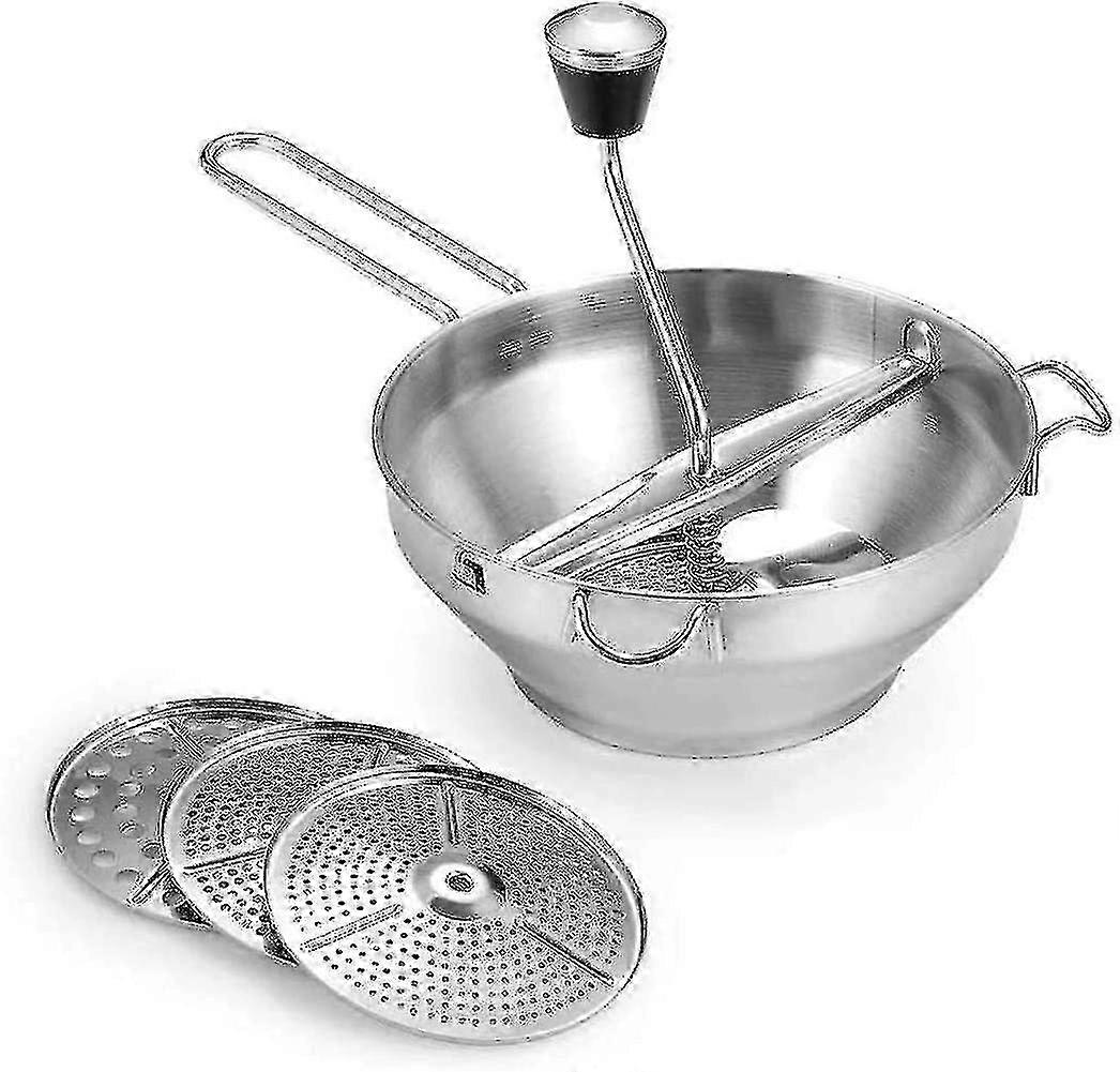 Mulino in acciaio inox con 3 dischi di macinazione per salsa di pomodoro e salsa di mele