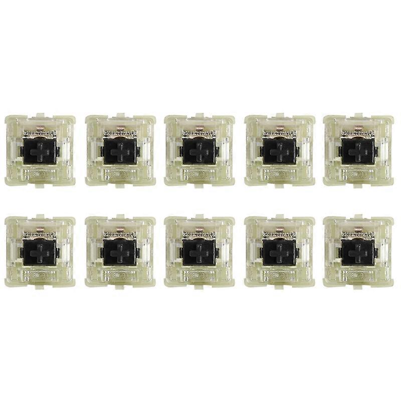 (New) 10PCS Cherry MX RGB Transparent Shaft Switch Mechanical Keyboard Triangular Shaft Body, Color: Black Shaft 10pcs Black Shaft