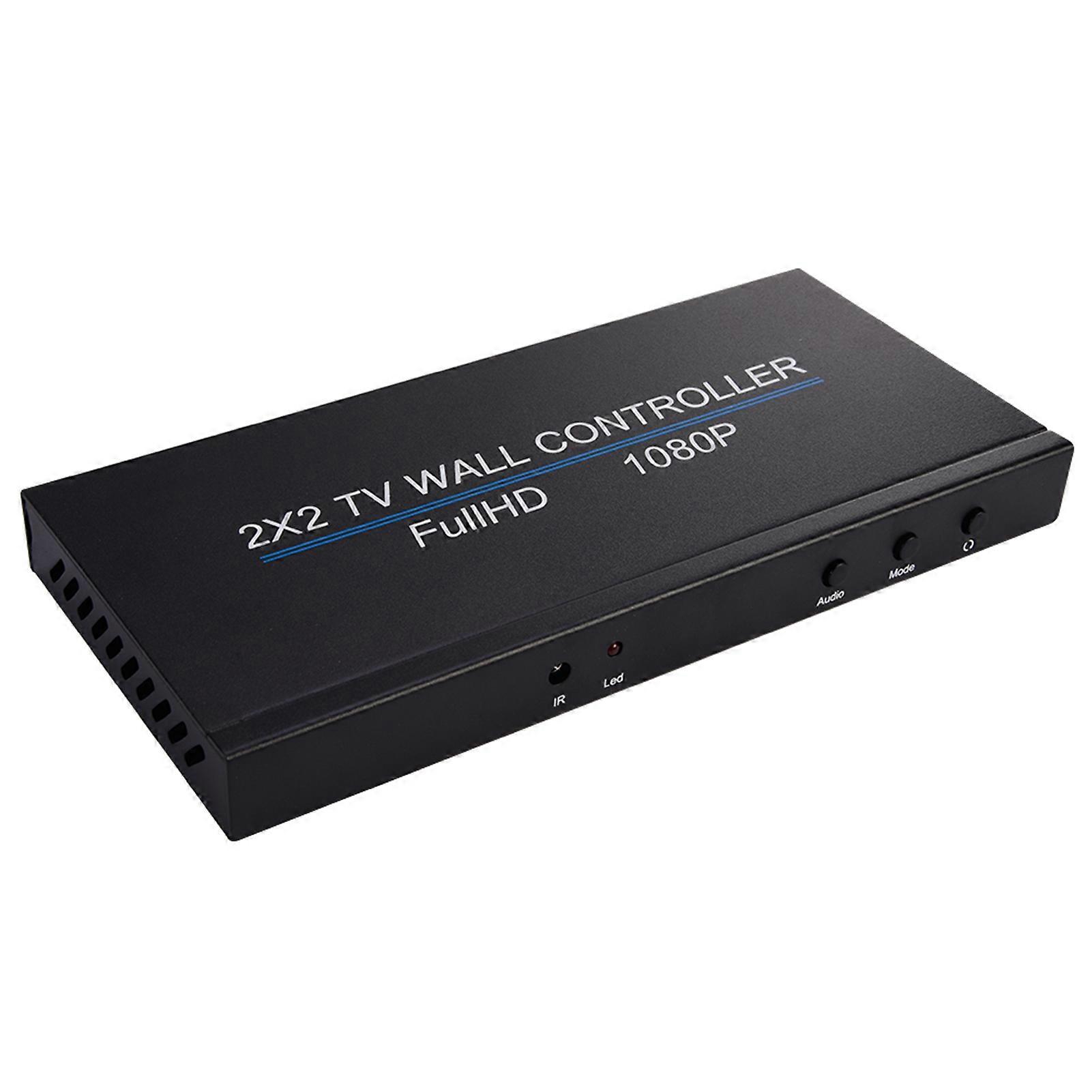4K 2x2 Video Wall Controller 4K x 2K High-Clear Display Splitter Images Stitching Video Wall Processor with Input 4K and Output 1080P