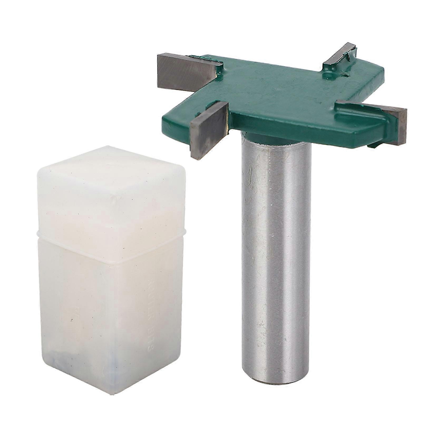 CNC Spoilboard Surfacing Router Bit, 4 Flute 1/2in Shank Slab Flattening Planing Bit 2 Inch Diameter Wood Planer Bit Woodworking Tool