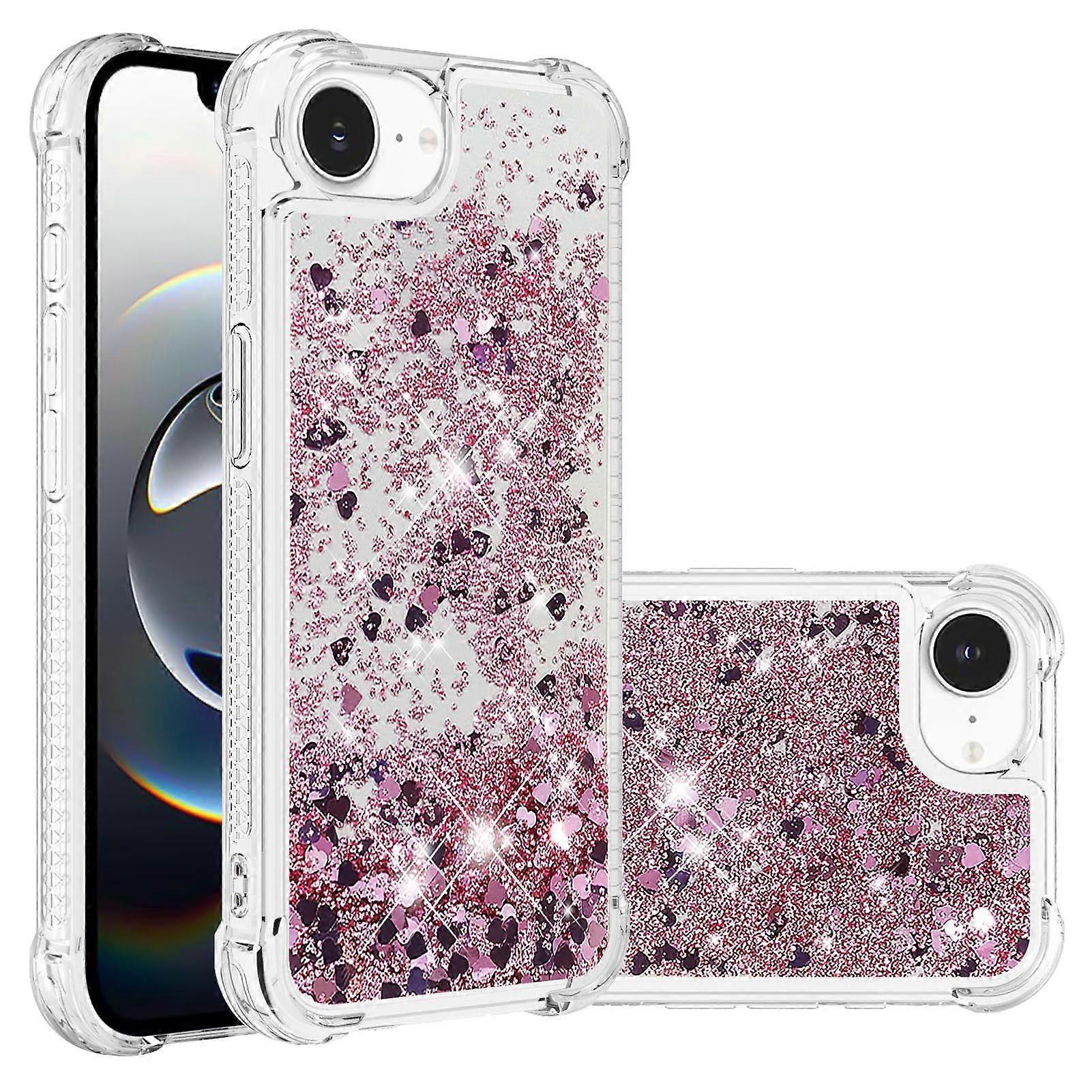 Compatible For iPhone 16e TPU Case Glitter Quicksand Shockproof Phone Back Cover
