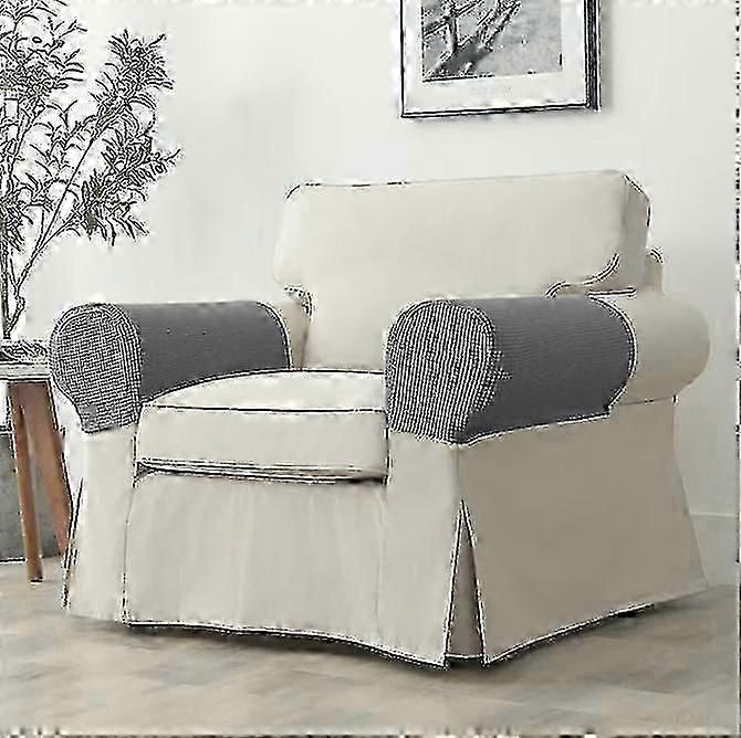 2 Pcs Stretch Armrest Covers Spandex Jacquard Arm Covers Soft And Elastic Protector For Chairs Couch Sofa Armchair Slipcovers Recliner Sofa-Yvan