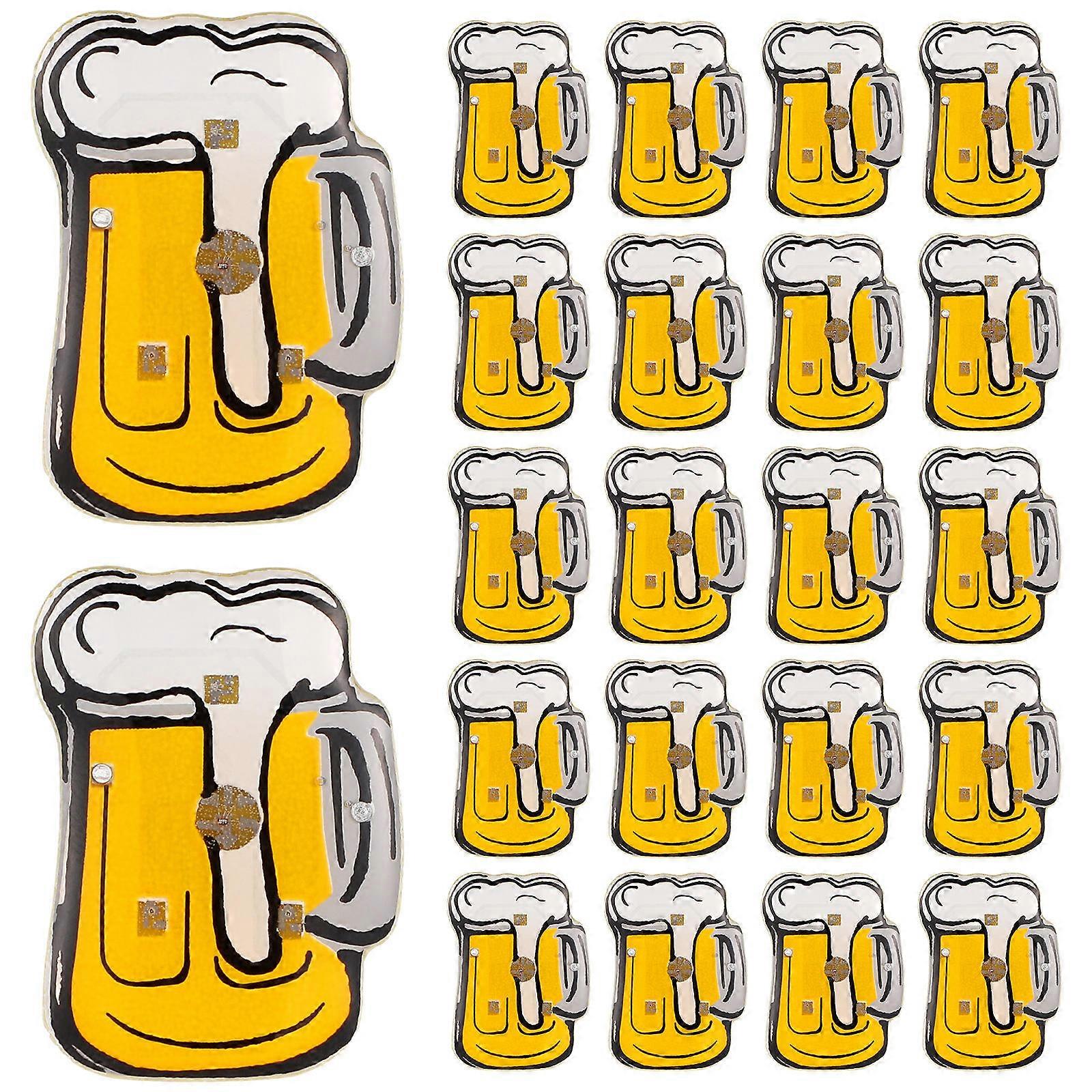 -friendly Beer Brooch with Embedded LED for Entertainment