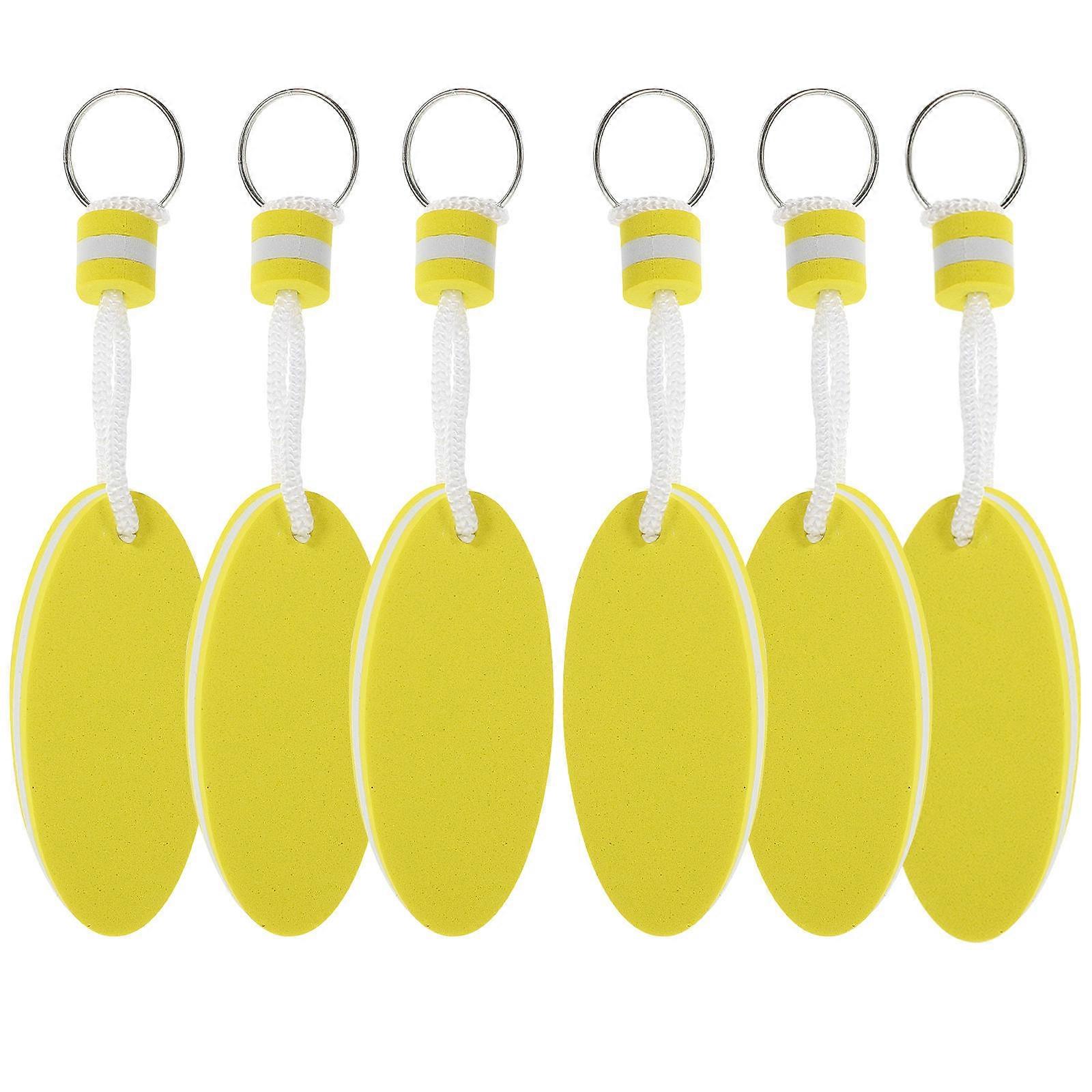 6pcs Floating Keychain Surfboard Keyring for Boating, Fishing, Swimming – Durable Outdoor Sports Key Chain Accessories