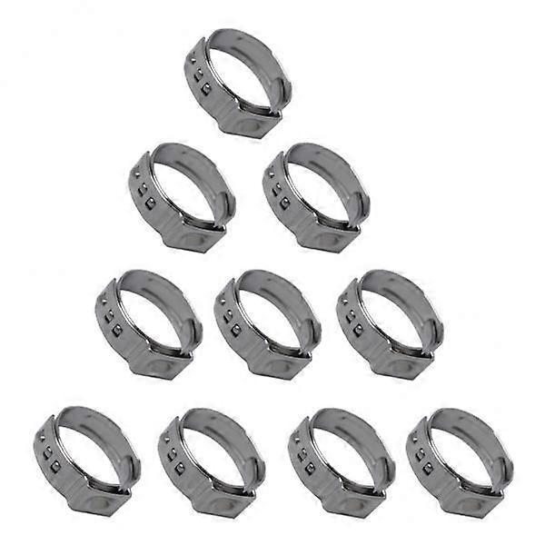 2x 10 stk hydraulisk slangeklemme i rustfritt stål