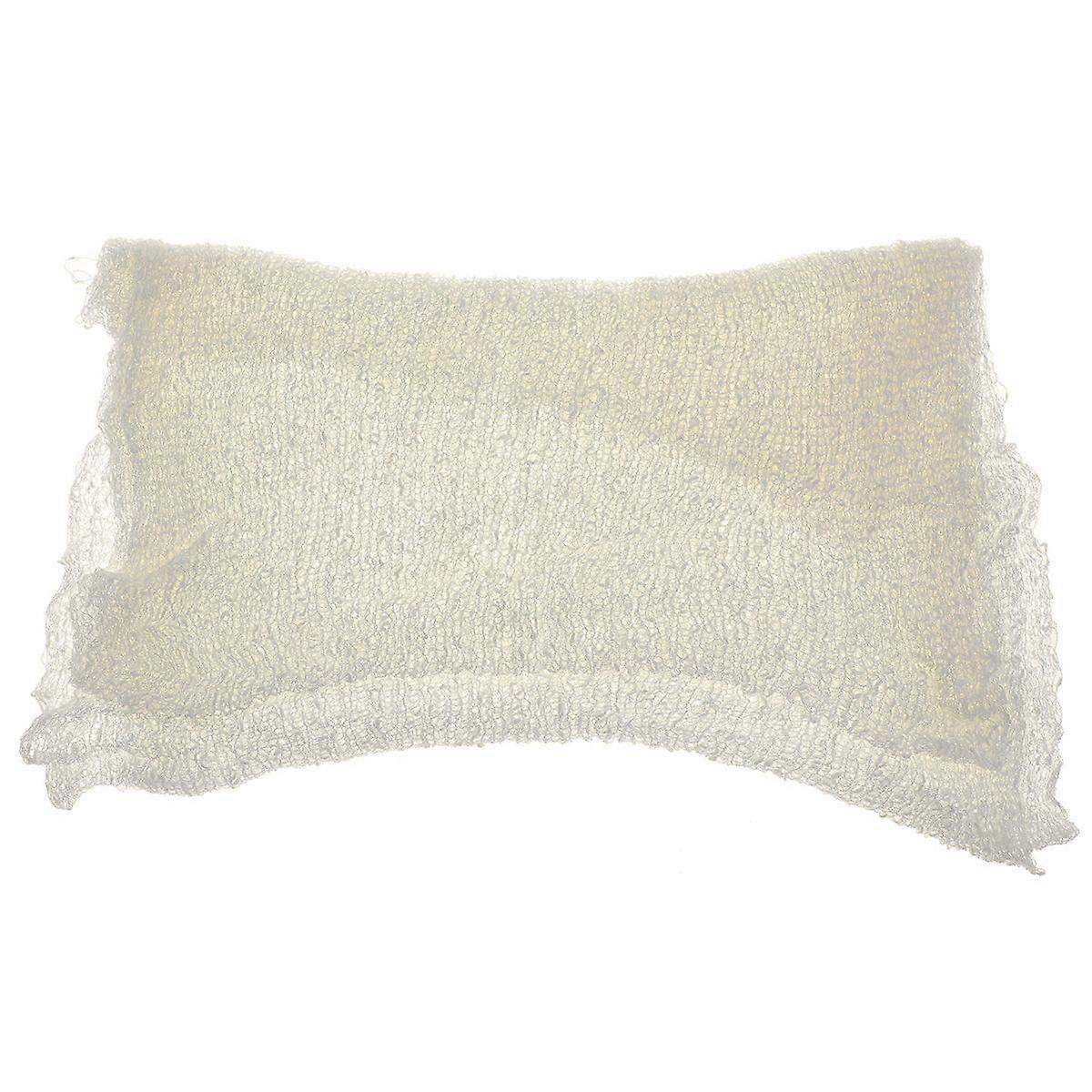 新生儿摄影照片道具婴儿长波纹包裹（米白色）