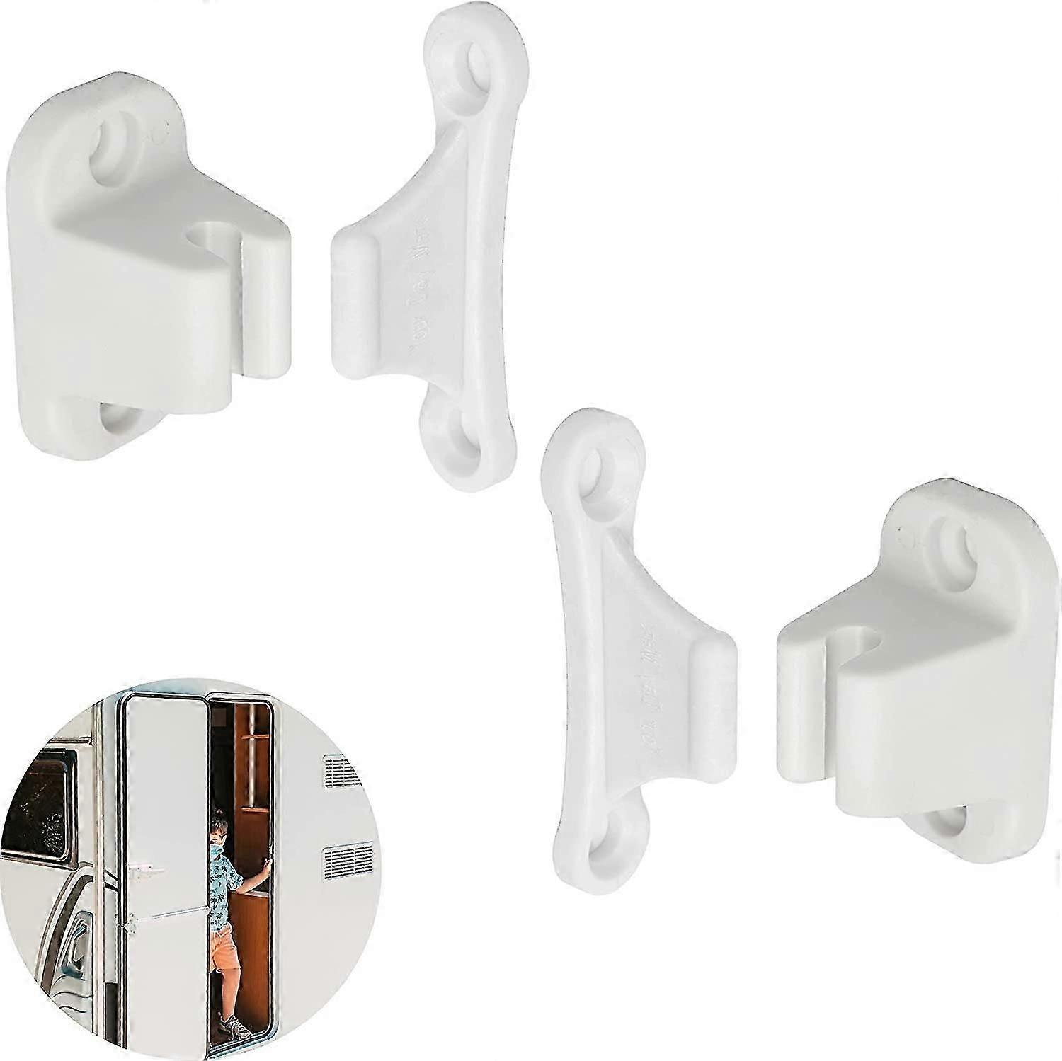 مزلاج باب القافلة والمنزل المتنقل ، 2 عبوة ، قفل باب أبيض ، باب خدمة وتخزين