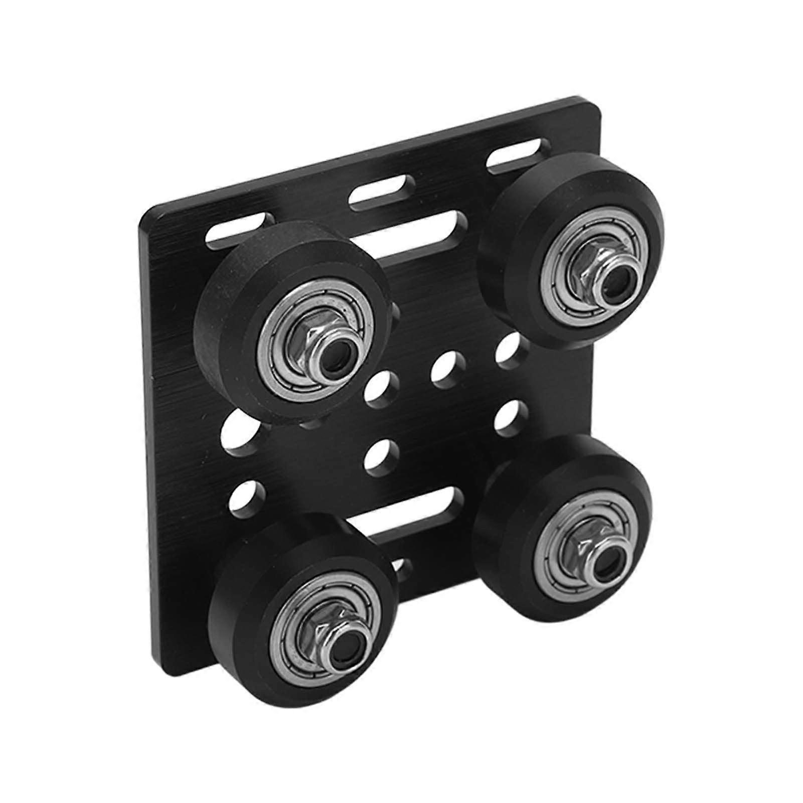 V Wheel Plate Disc Kit Aluminium Alloy, Low Friction Design, V Slot Rack for CNC Machine Tool, 2020 Series Tracks