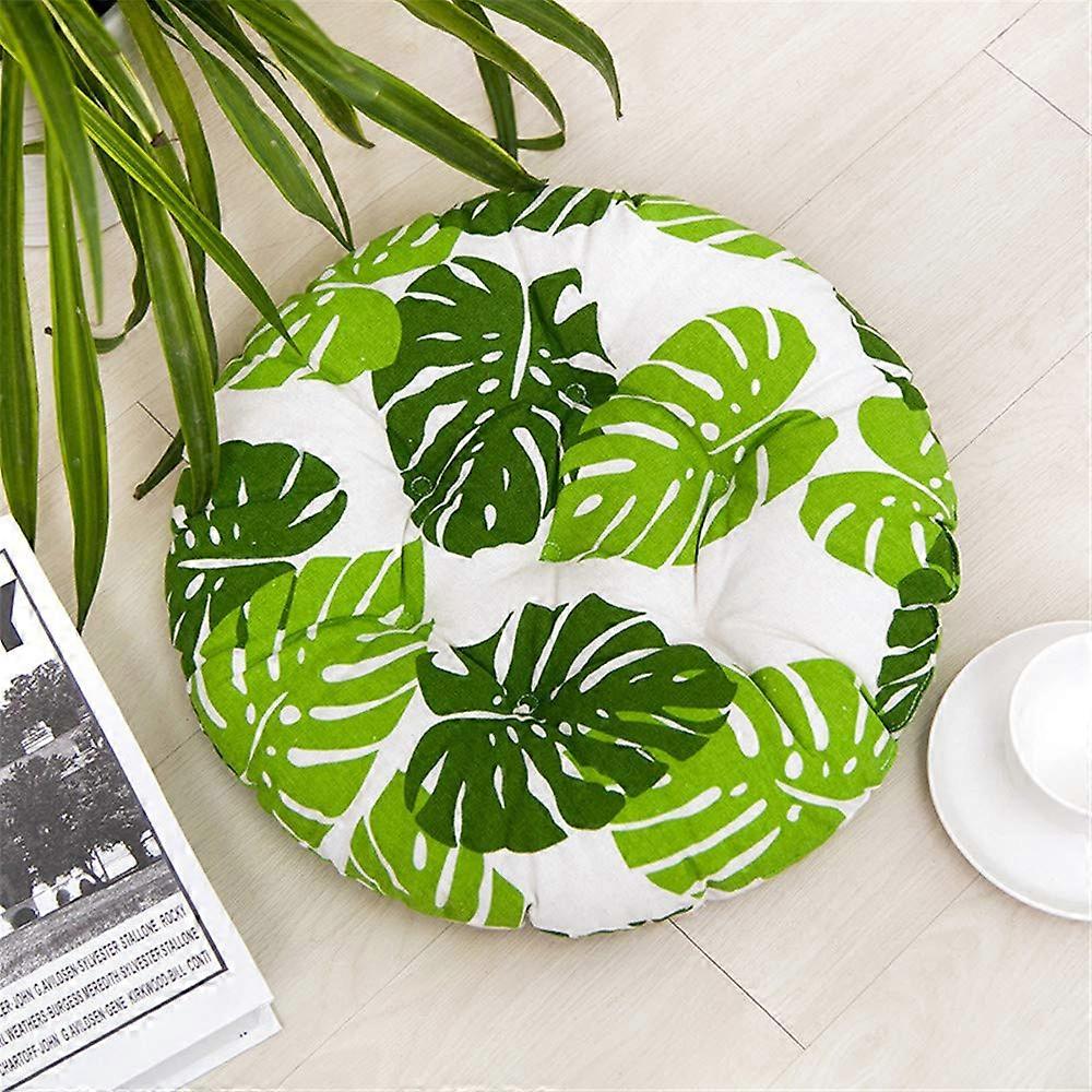 Seat Cushion Set of 4 for Garden Chairs, 40 x 40 cm Round Cushions in Multicolour for Balcony and Patio Use
