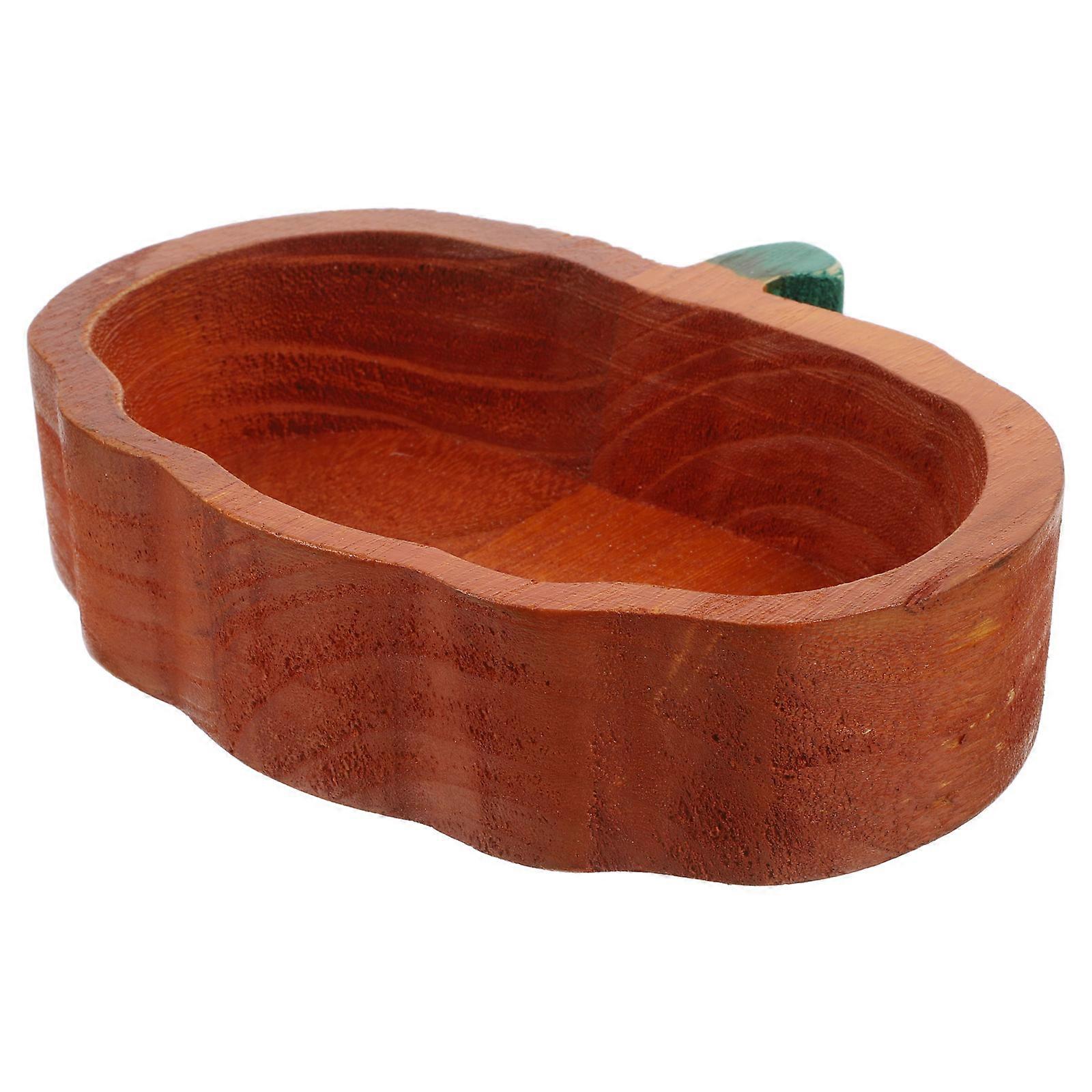 Pumpkin Wooden Fruit Plate for Serving Snacks Multifunctional Tray