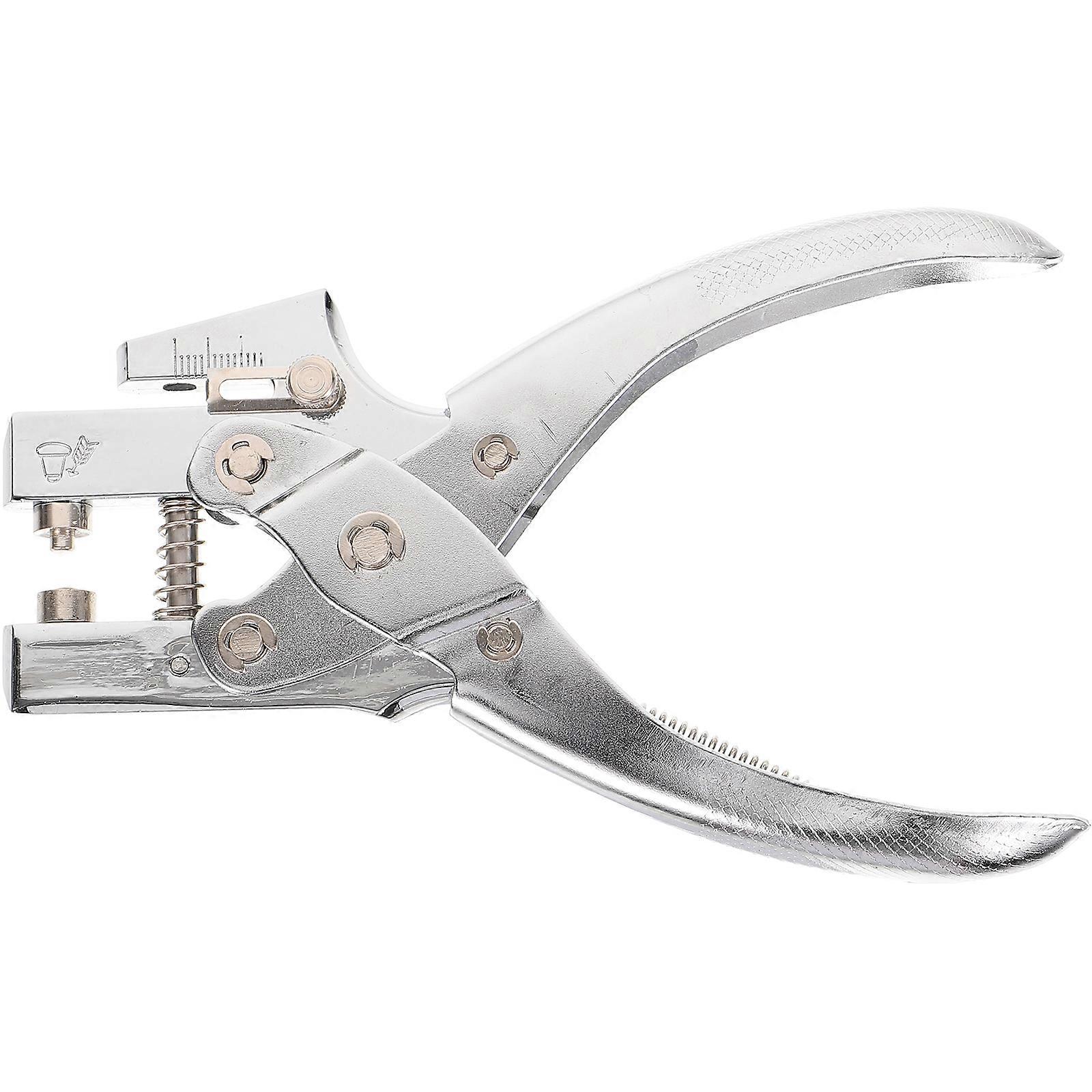 Hand Puncher Tool Single Hole Punch for Diy Projects Badge Hole Puncher Silver Color 1Set
