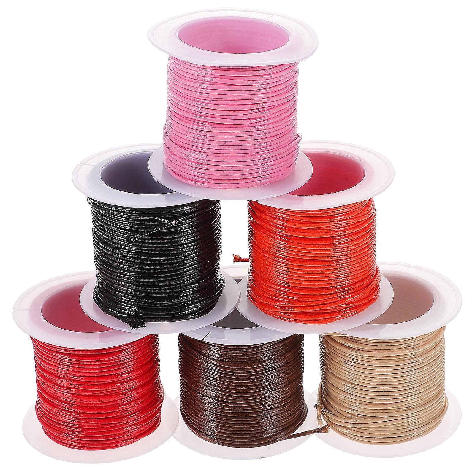 Diy Braid Wax Wire Beading Thread Assorted Color 6 Rolls for Craft Supplies 6Pack