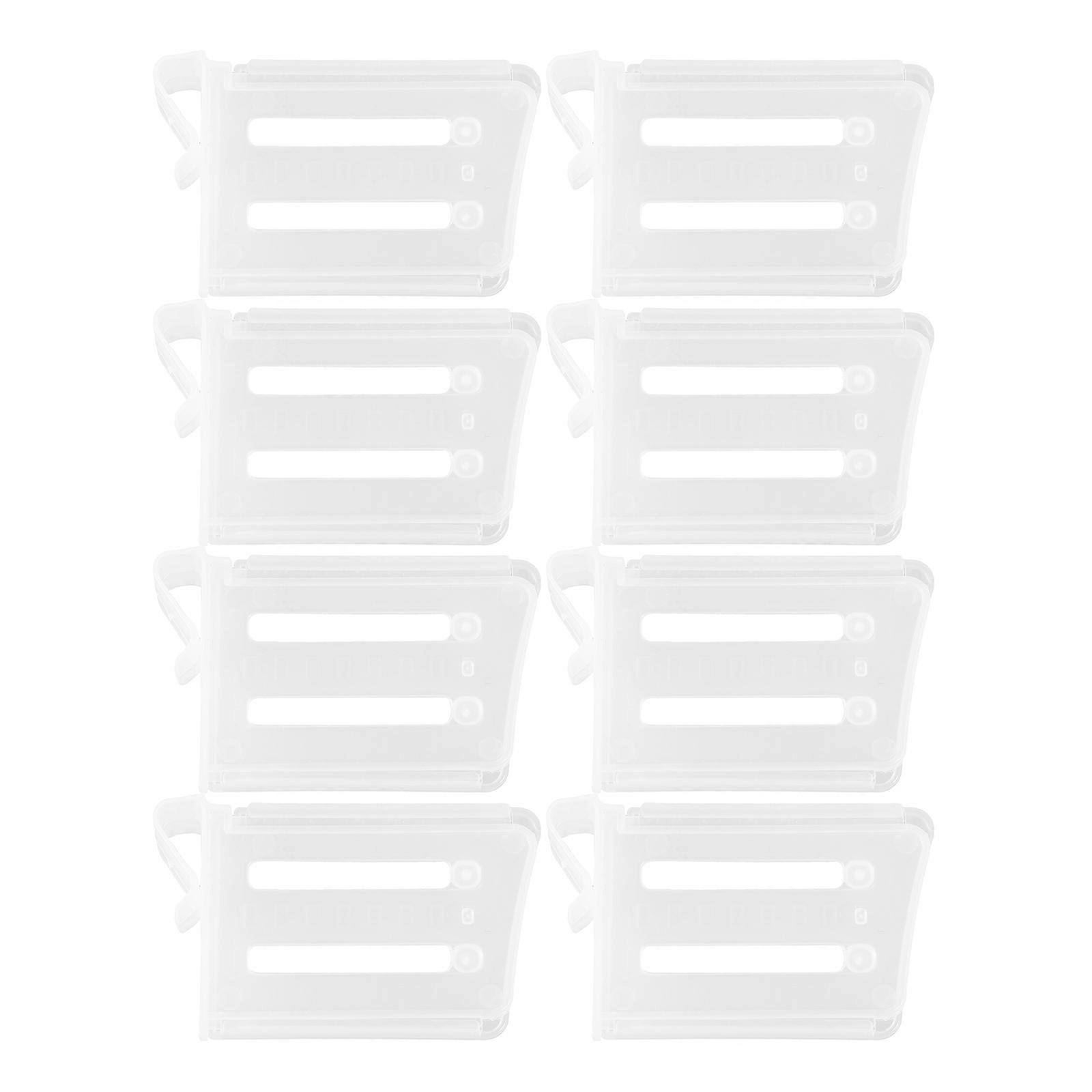 8pcs Durable Fridge Side Door Dividers & Organizers for Efficient Storage, Space Maximization & Daily Use Items Separation