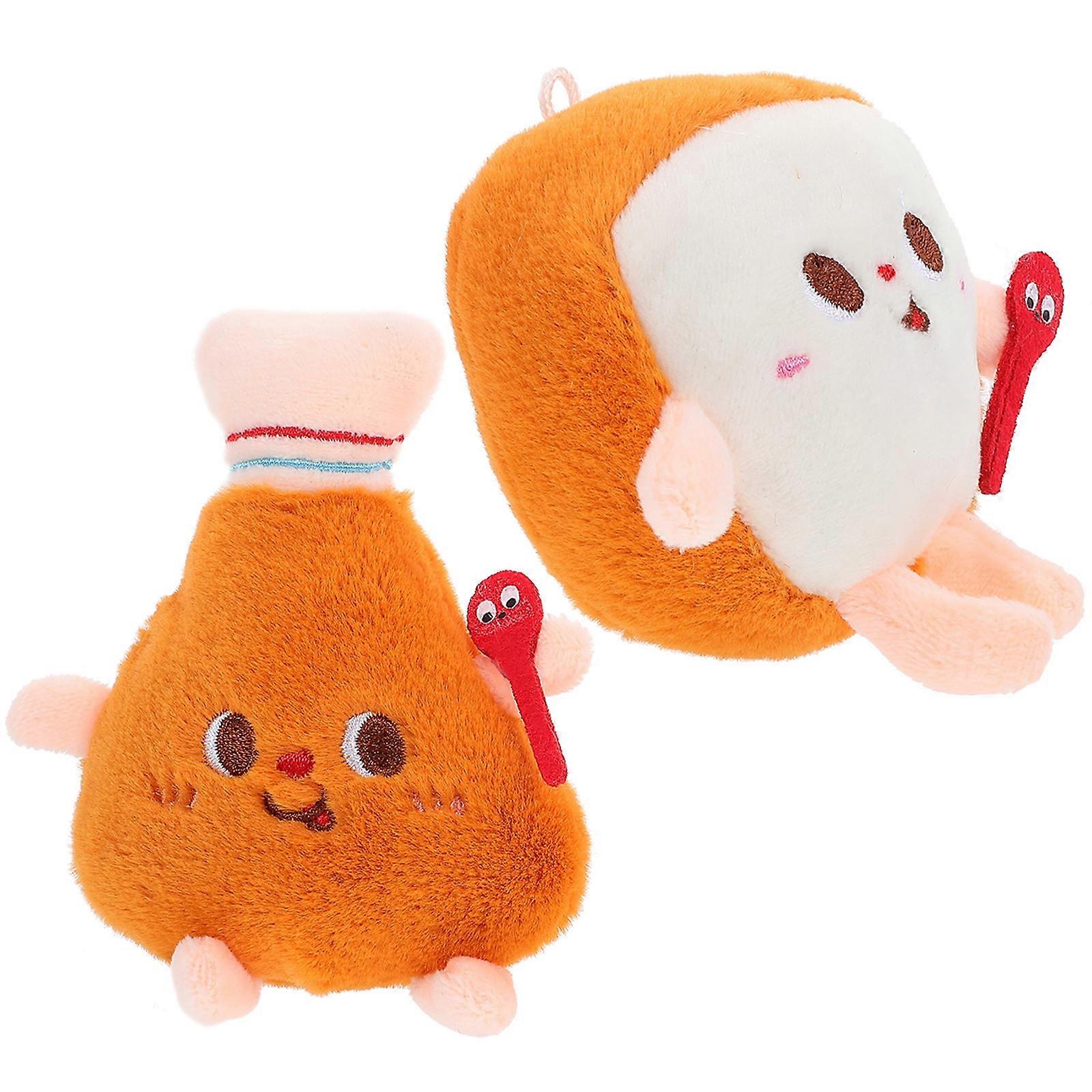 Stuffed Chewing Toy Interactive Chew Toy Exercise Chicken Leg Shape 2Pcs