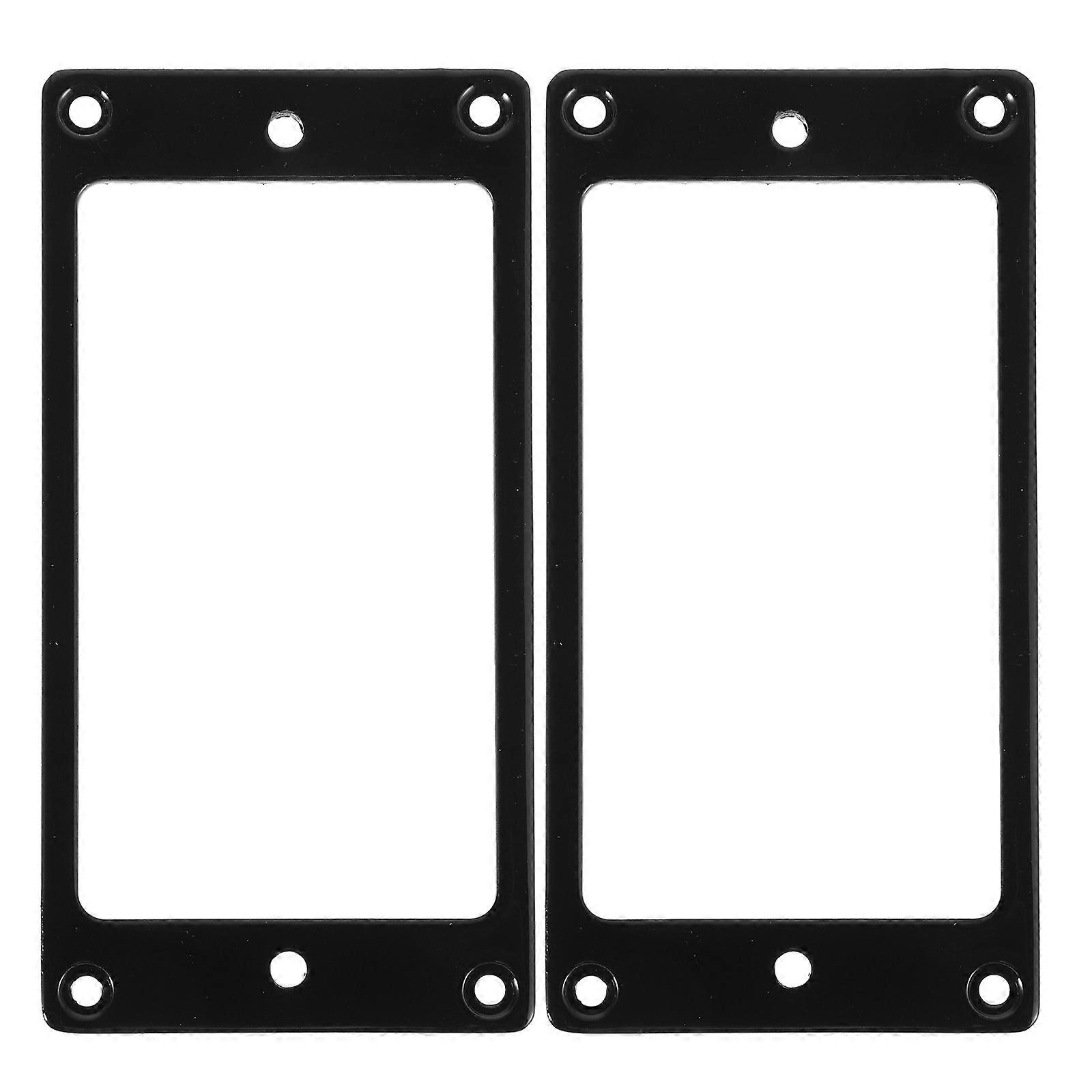 2pcs Metal Humbucker Pickup Frames Flat Replacement Covers for Electric Guitars – Durable, Sturdy Design with Easy Installation and Improved Sound