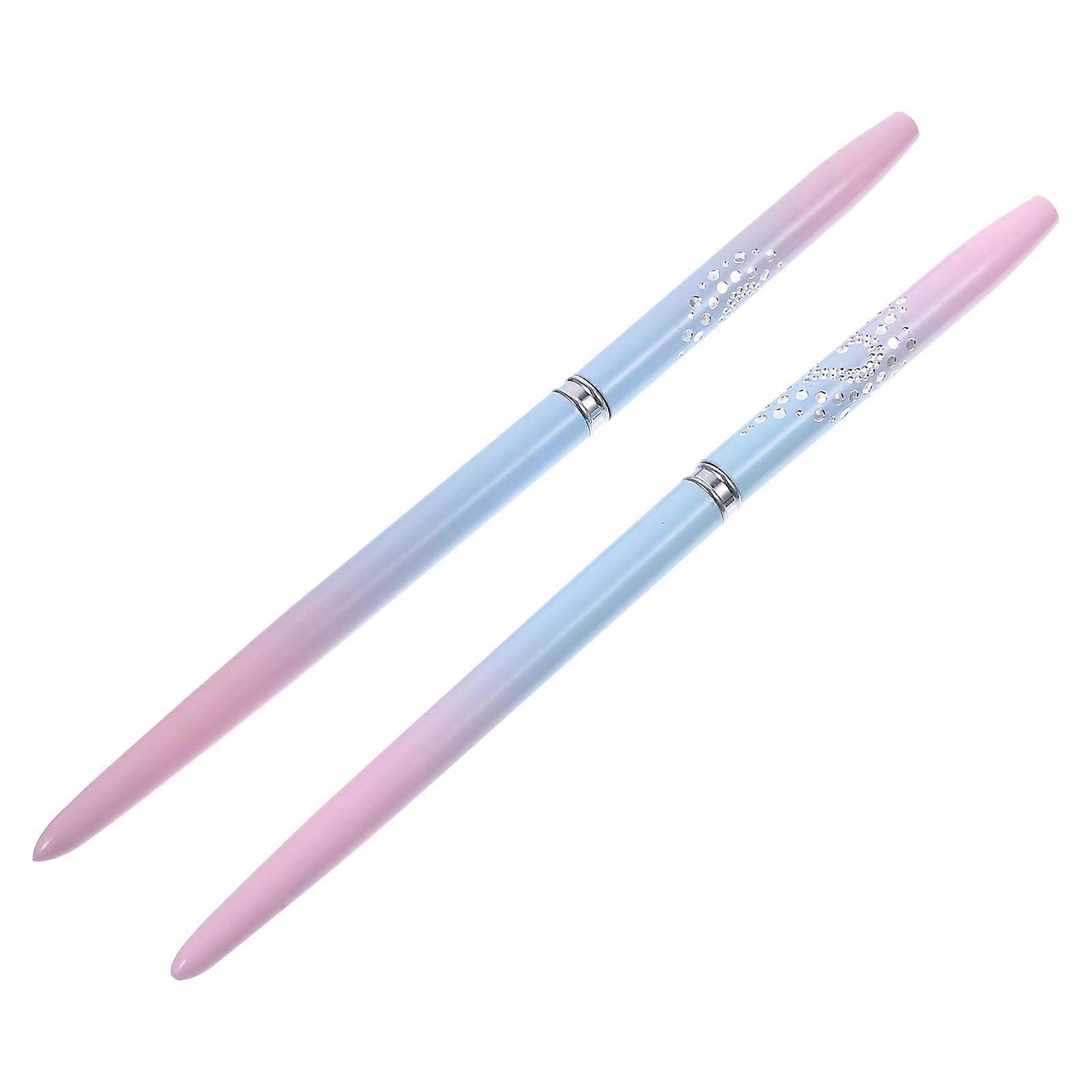 2pcs Nail Art Pens with Liner Brushes for DIY Gel Polish Designs – Durable, Comfortable Grip, Easy to Use