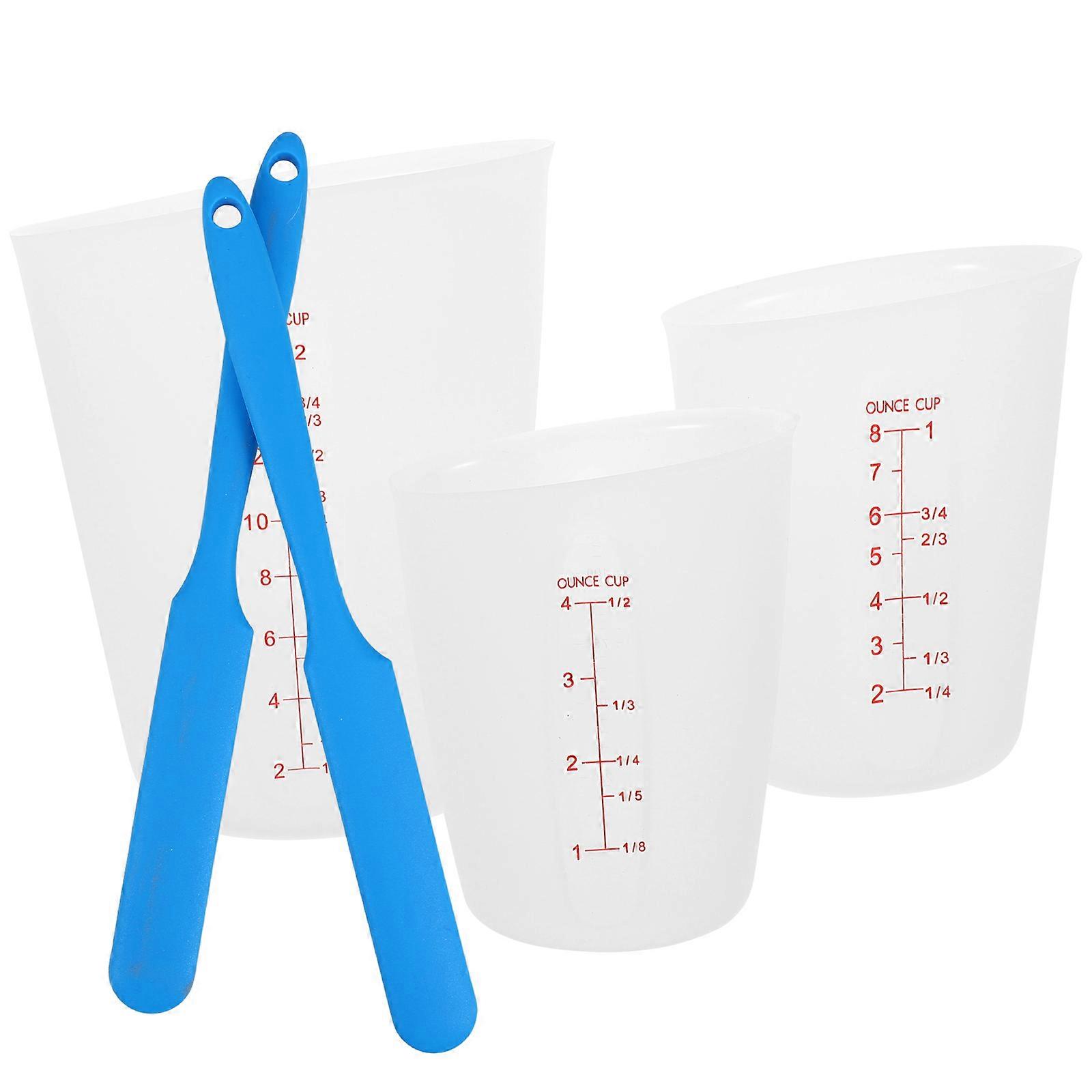 Silicone Measuring Cup Set   Graduated Household Cups for Accurate Liquid Measurement in Resin Mixing, Cooking, and Baking   Durable & Easy to Clean