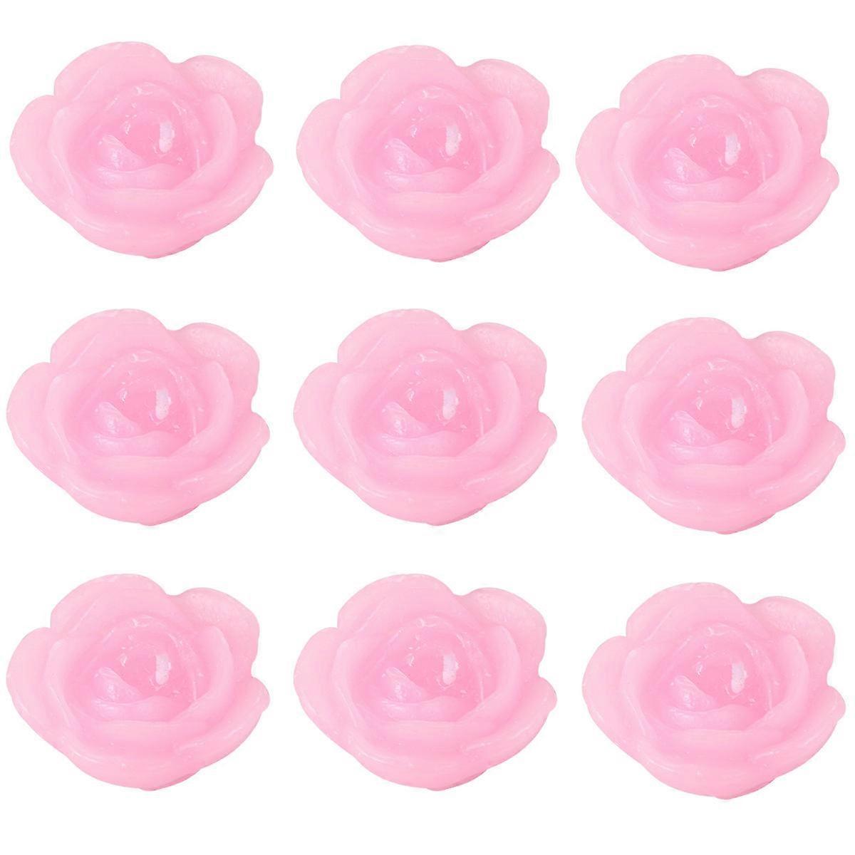 Rózsa gyertyák lebegő rózsaszín lakberendezés esküvő parti hálószoba 4x2cm paraffin 12db