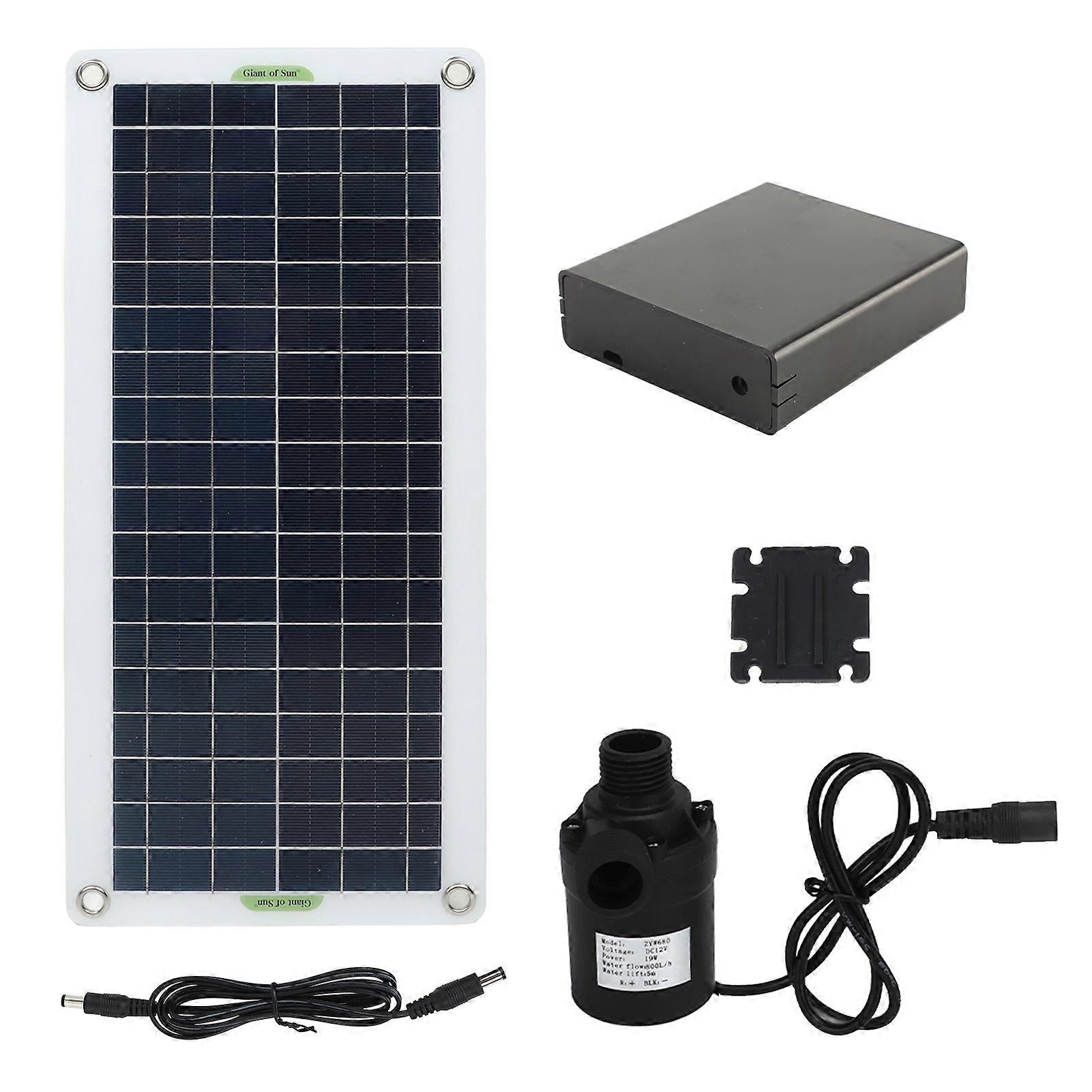 30W Polycrystalline Silicon Solar Water Pump Kit 800L/H for RV Greenhouse Camping