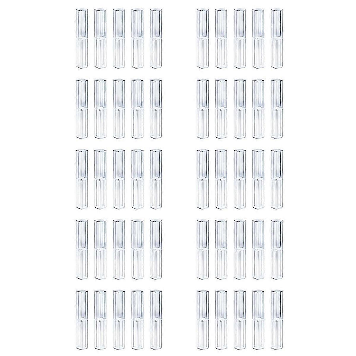 50Pcs Clear Acrylic Pencil Case, Reusable Pen Gift Box Empty Plastic Pen Storage Container Pencil Pa