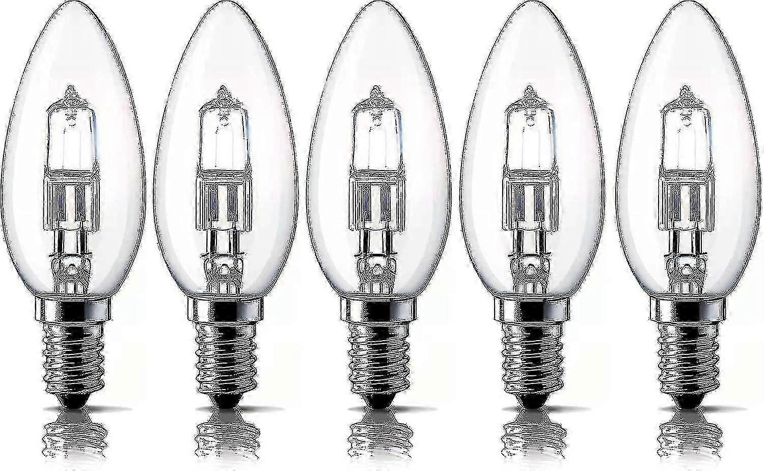 أفضل E14 28W مصابيح شمعة الهالوجين ، لمبة صغيرة اديسون المسمار (ses) 2700k حزمة بيضاء دافئة عكس الضوء من 5 جيد جدا