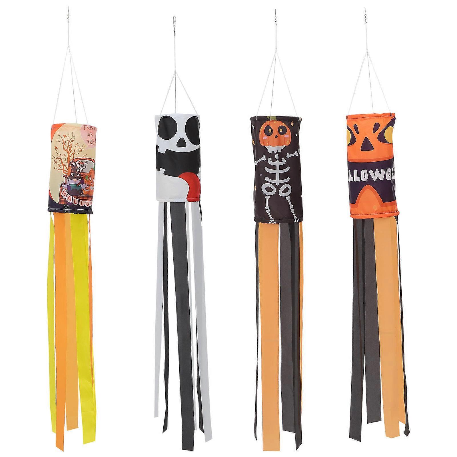 Halloween Windsock Flag Wind Direction Indicator For Courtyard 4Pcs
