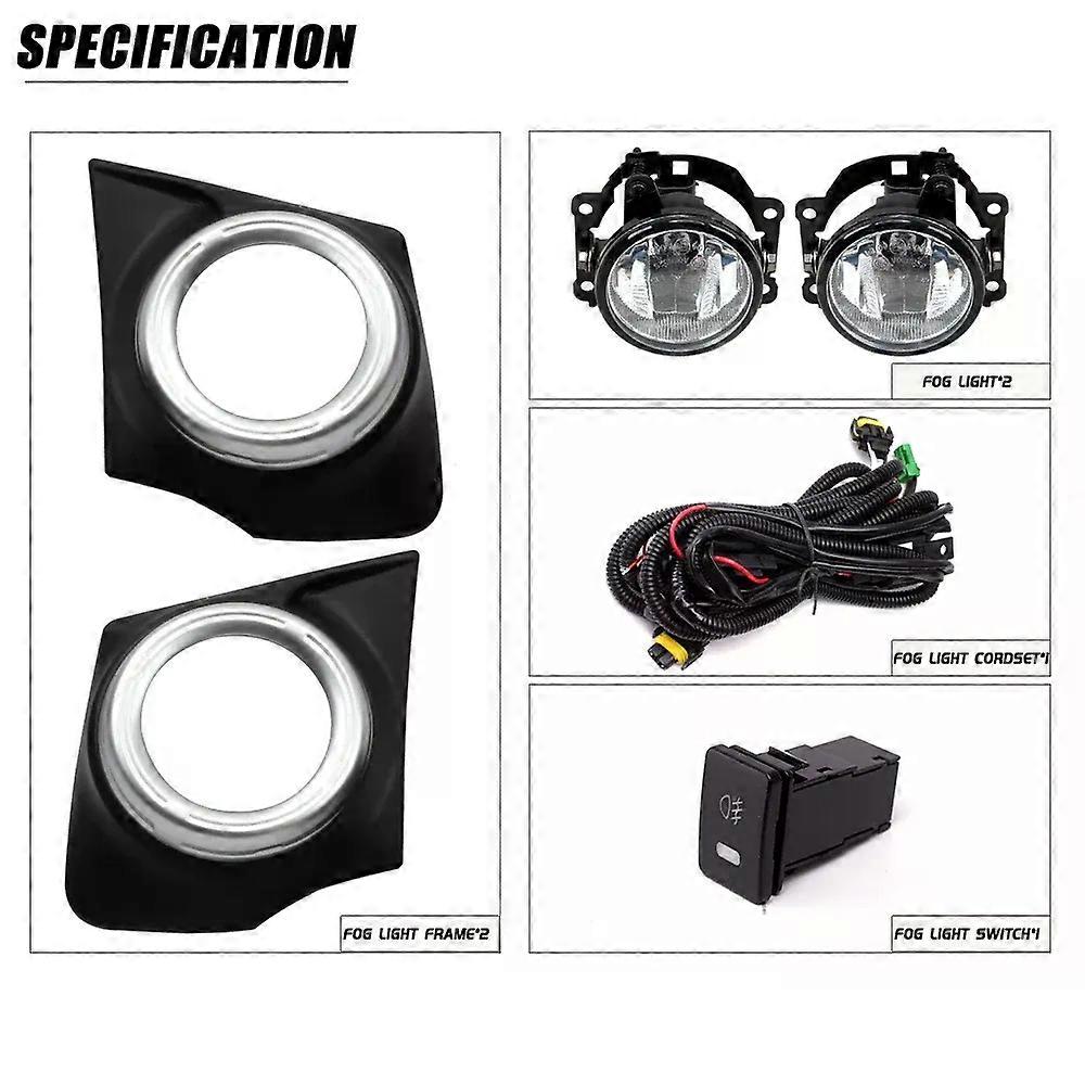 unique Front Bumper Fog Lamp Upgrade Kit FOR Mitsubishi Triton L200 2015 2016 2017 Version Additional Foglight Set Switch + Wiring