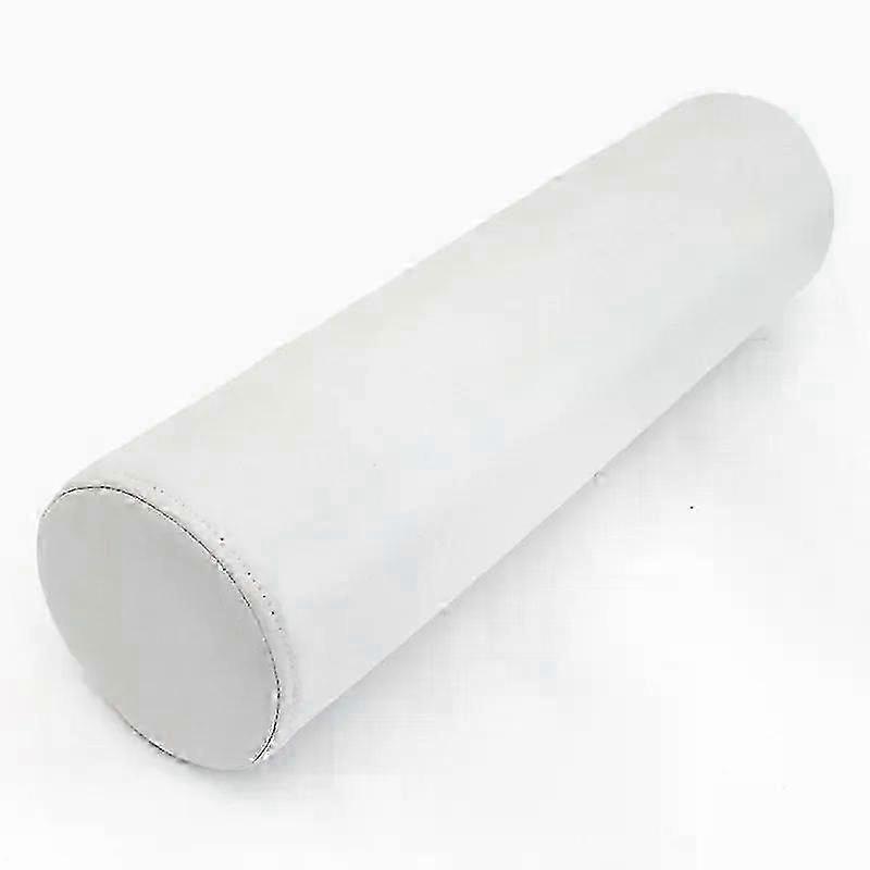 ソファ&オフィス用の円筒形ランバー枕、ホワイト、12x50cm