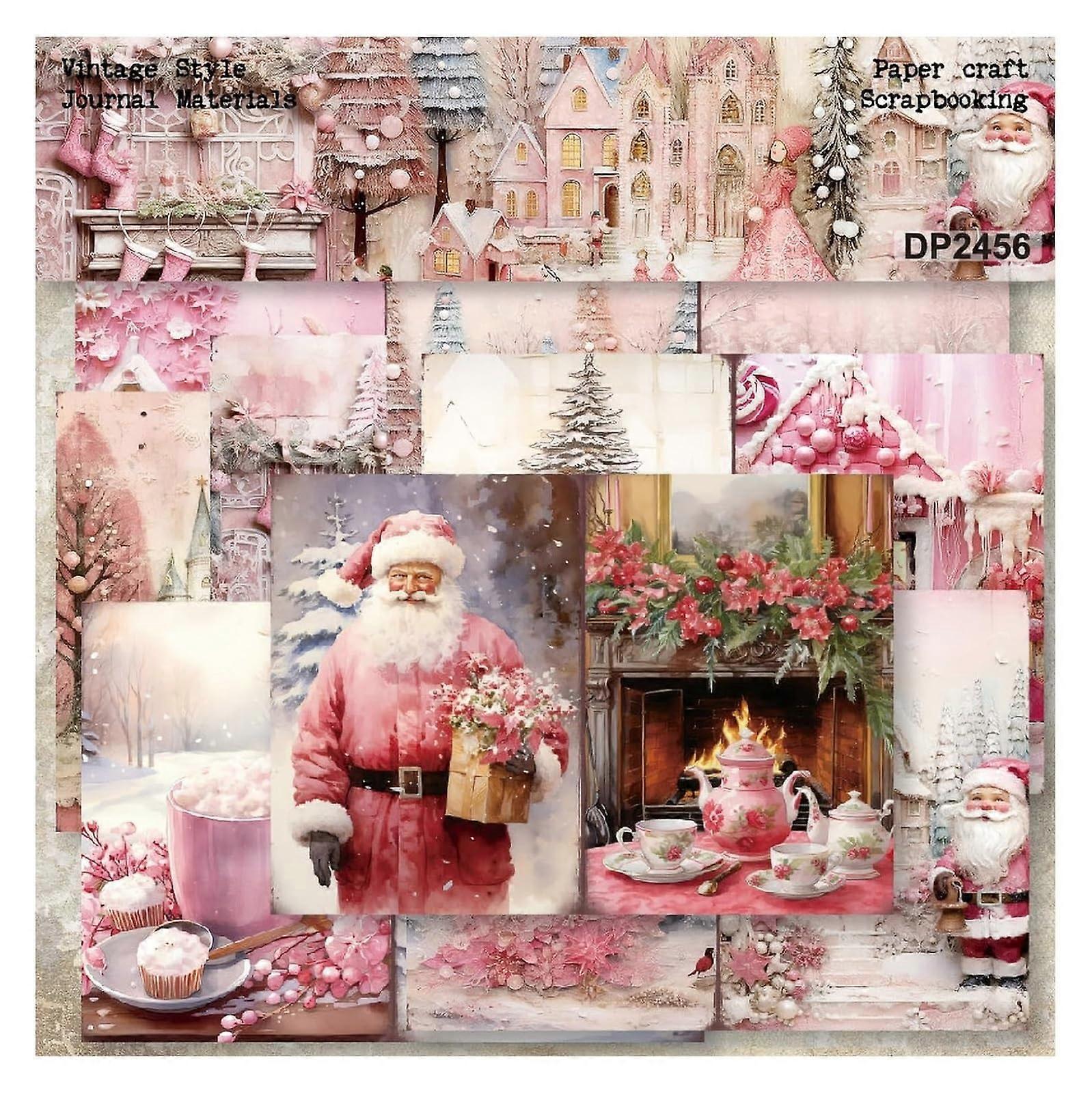 Album Background Cardstock A5 24 Sheets Single-Sided Merry Christmas Prints 8.3x5.7 For Photo Album Card Making