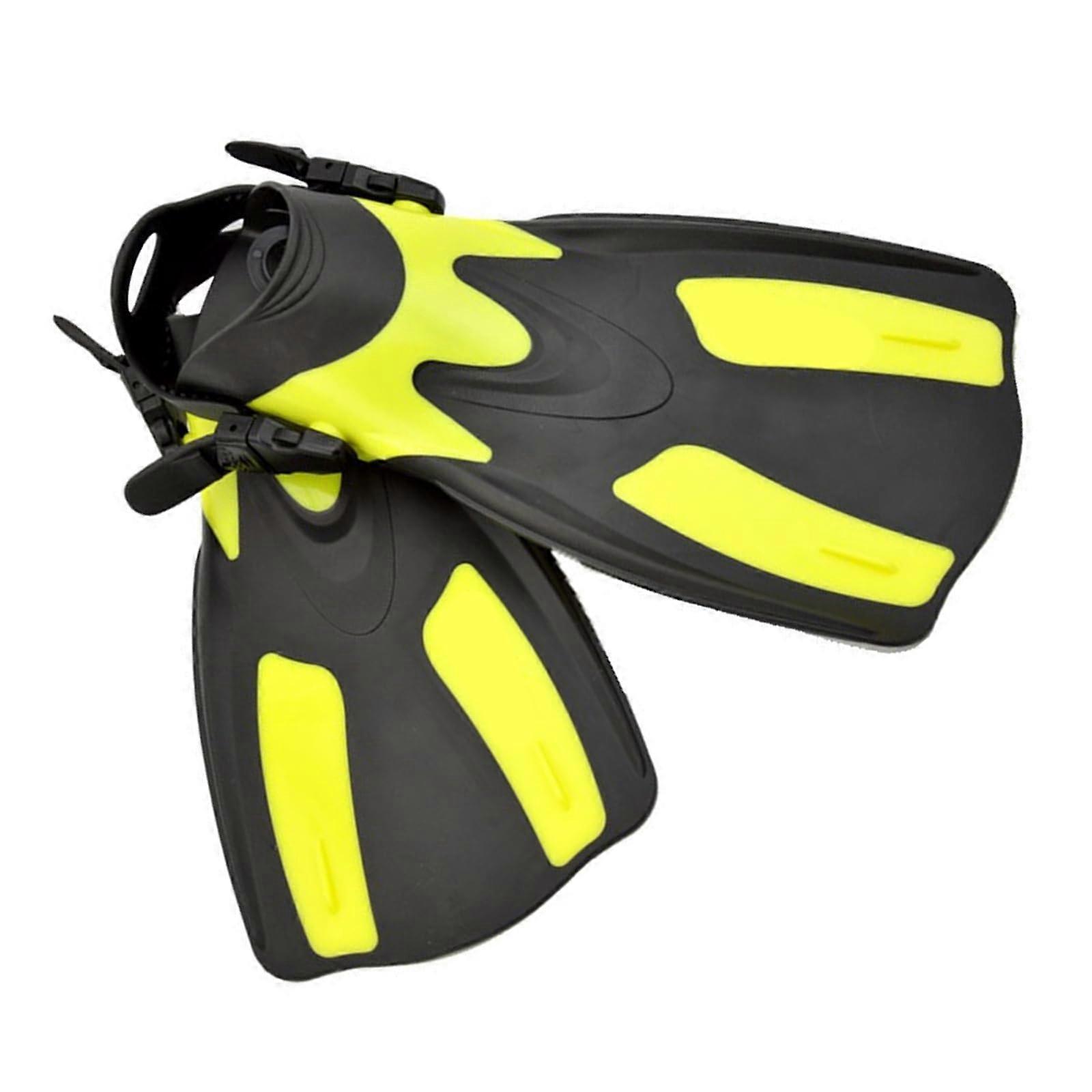Adjustable Swimming Fins for Training, Comfortable Travel Size Short Flippers for Teens and Adults, Lightweight Design