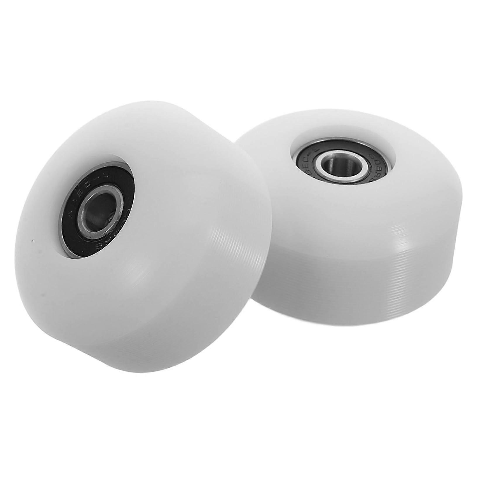 Pack of 2 Skateboard Wheels, Smooth Riding Wheels, White