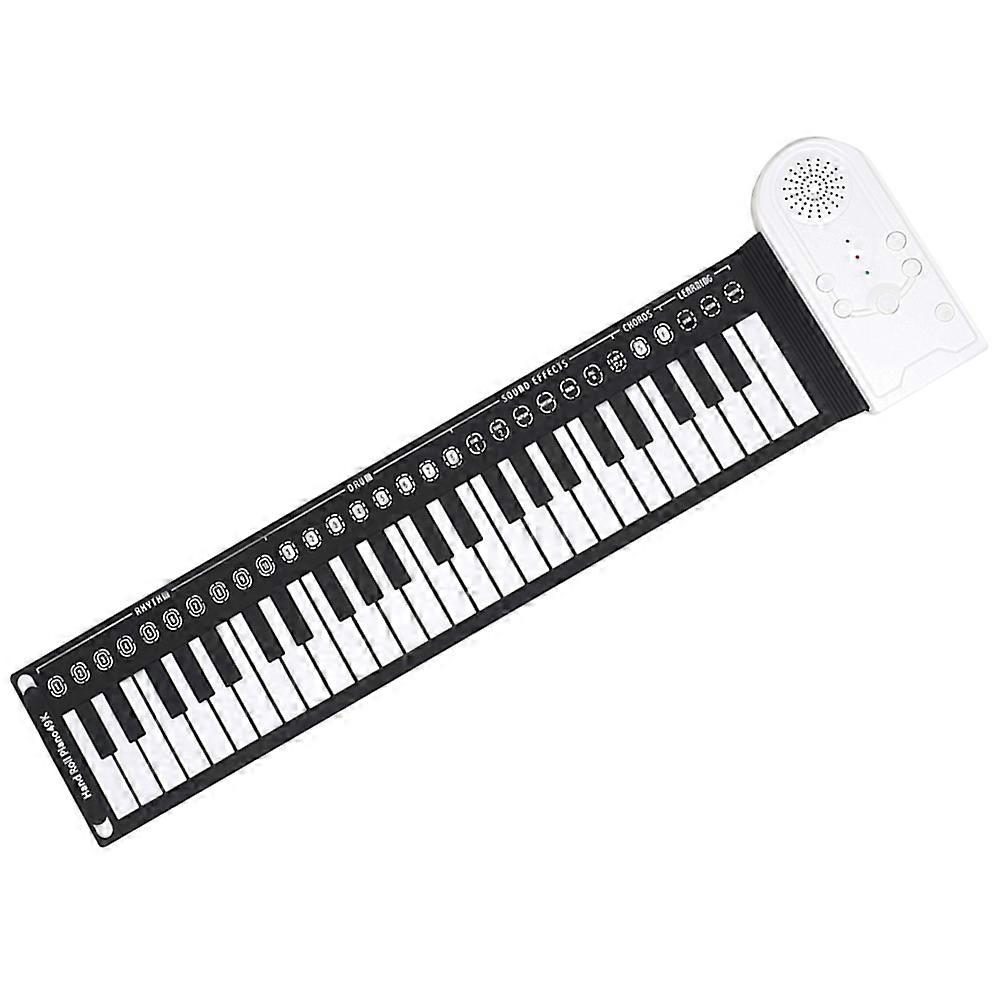 Electric Keyboard Piano 49-Keys Foldable Roll-Up Electronic Piano Home Use ABS 1Set