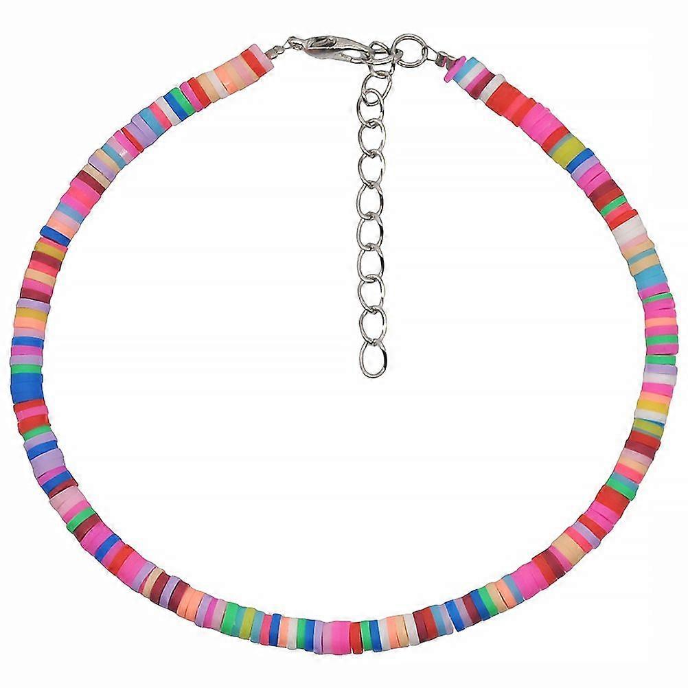 1 chaîne de cheville bohème en argile polymère pour filles