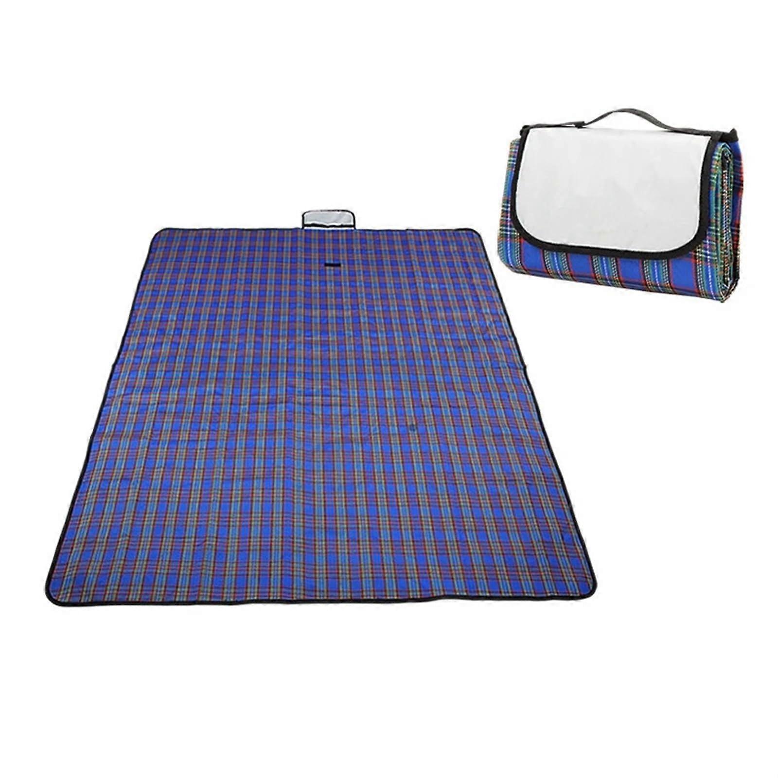 Picnic blanket, waterproof, beach mat, foldable (Blue, 150X180cm)