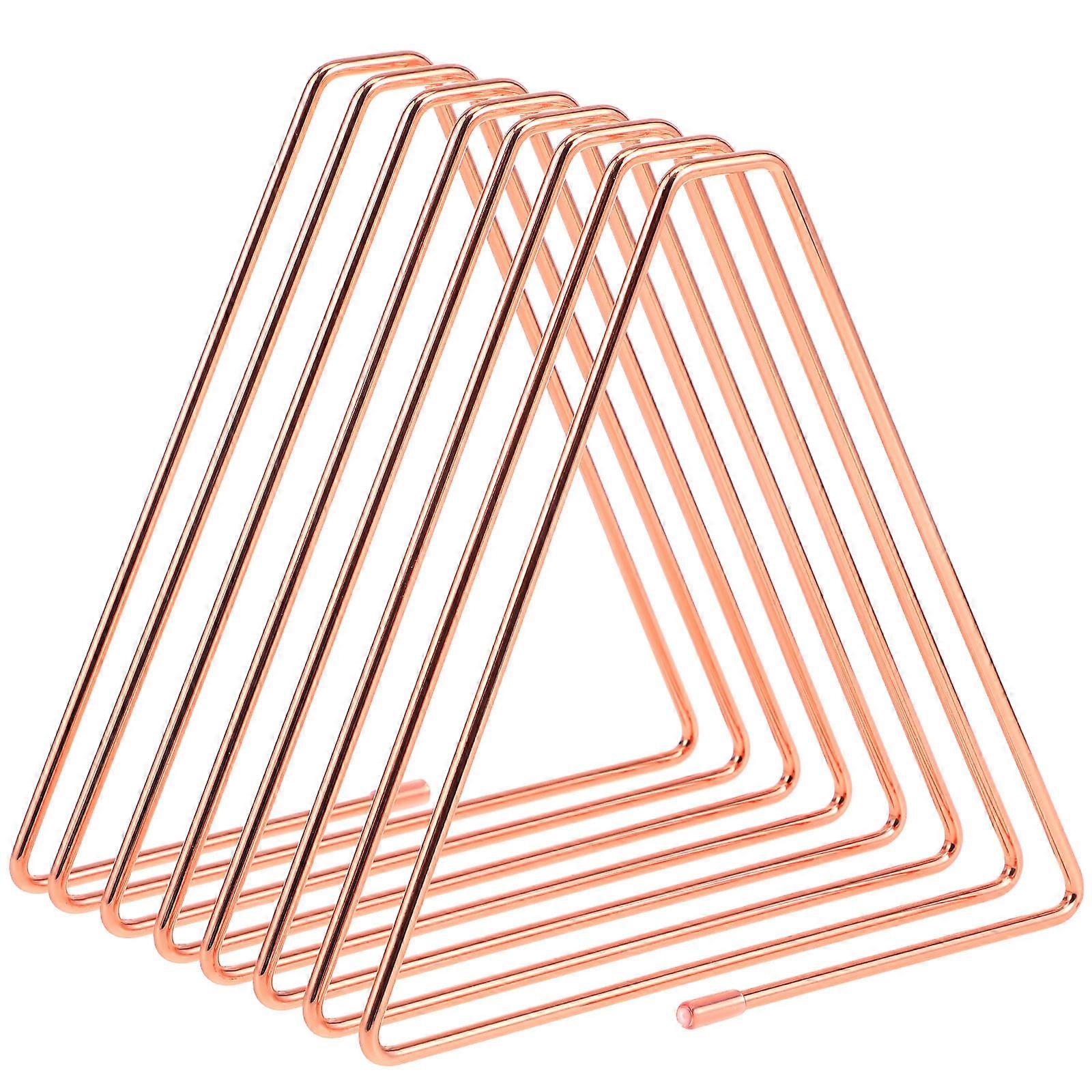 Adjustable Wire Magazine Holder & File Organizer with Vinyl Record Dividers – Stylish Desktop Document Rack for Home Office Use