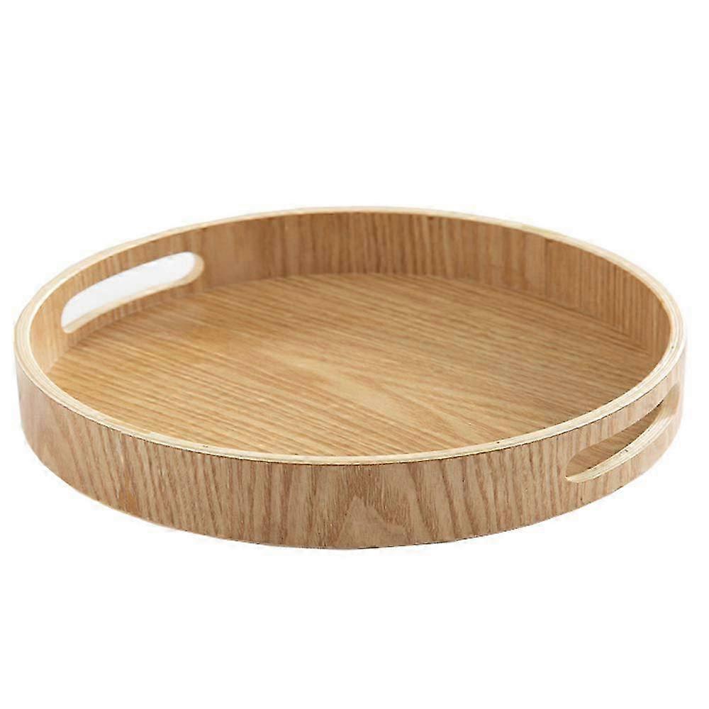 Extra Large Wooden Round Serving Tray for Breakfast, 2 Feet High, Suitable for Various Occasions, 40cm Size