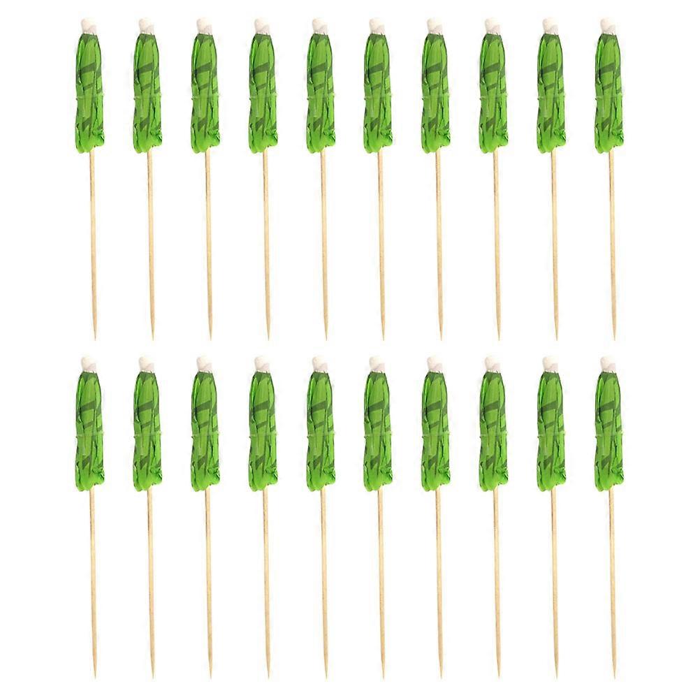 Decorative Fruit Pick Portable Cocktail Picks Bamboo for Home Use Small Size 20Pcs