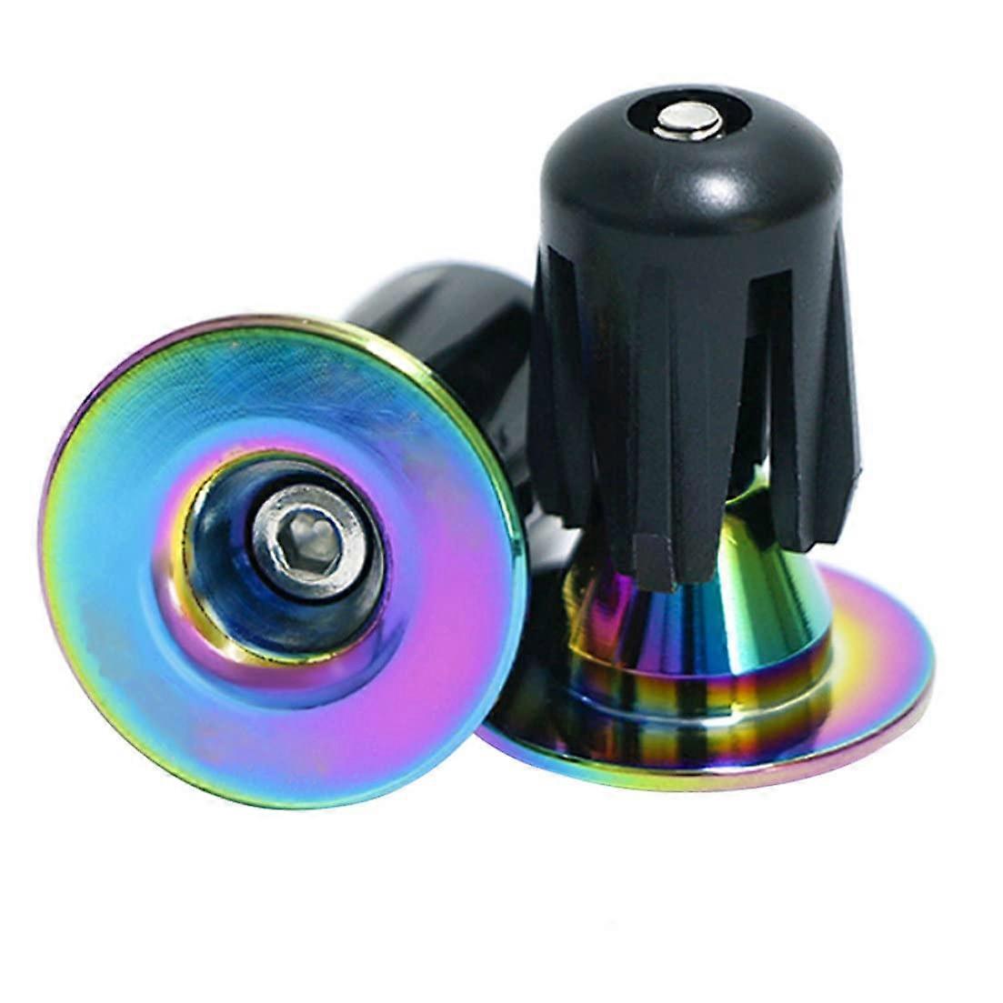Bicycle Bar End Plugs Aluminium Alloy Handlebar Caps Non-Slip 1 Pair Compatible with Most Models