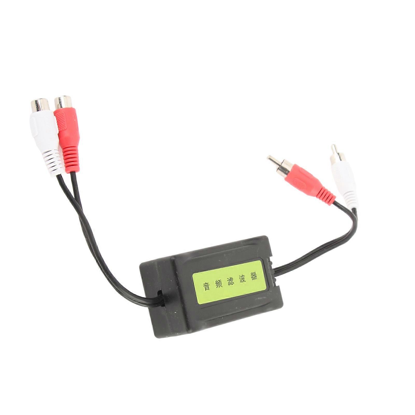 Radio Noise Filter Ground Loop Isolator RCA Connectors 3.5mm/0.1in Car Stereo Voice Frequency Filter for Car