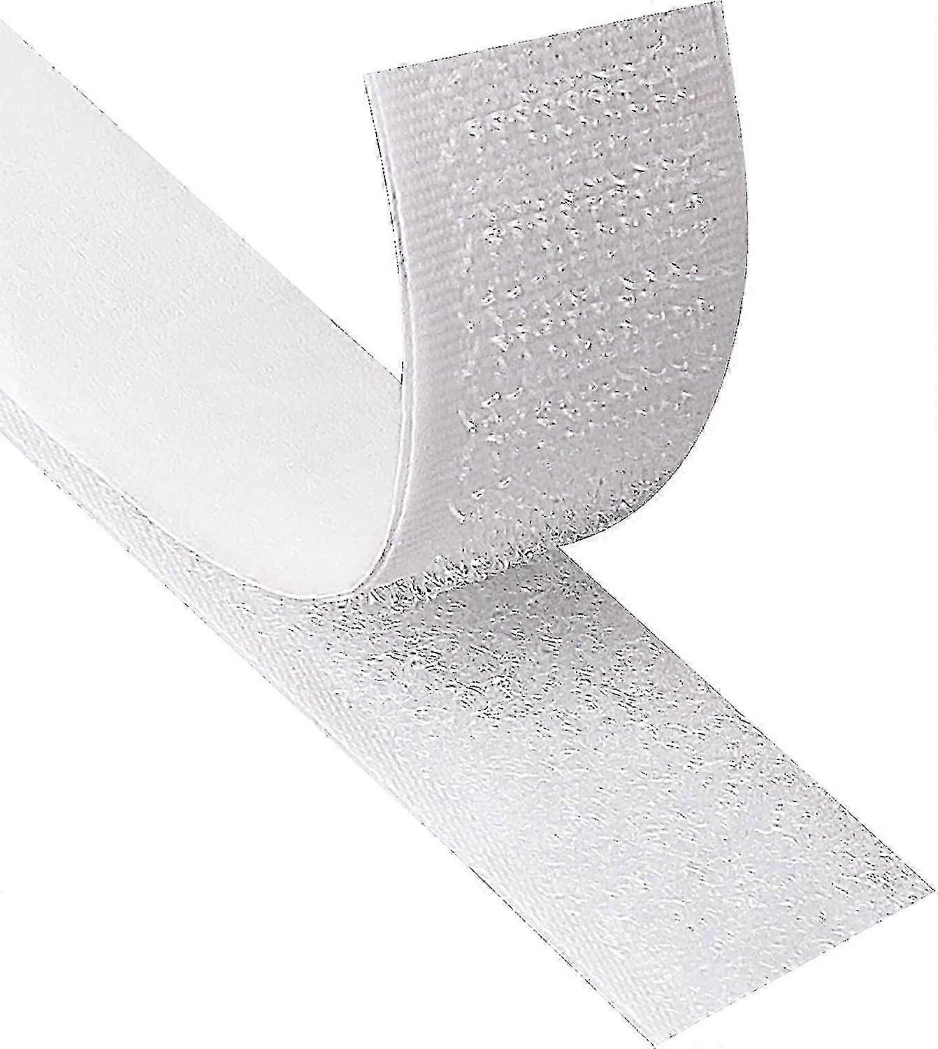 Autoadesivo 50 metri biadesivo extra forte con chiusura in velcro, larghezza 20 mm (nero)
