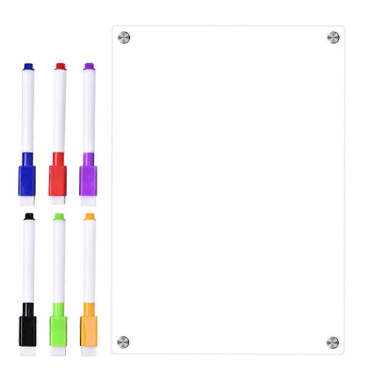 Magnetic Refrigerator Planner Clear Dry Erase Weekly Calendar with Markers for Daily Notes and Shopping Lists Durable Material
