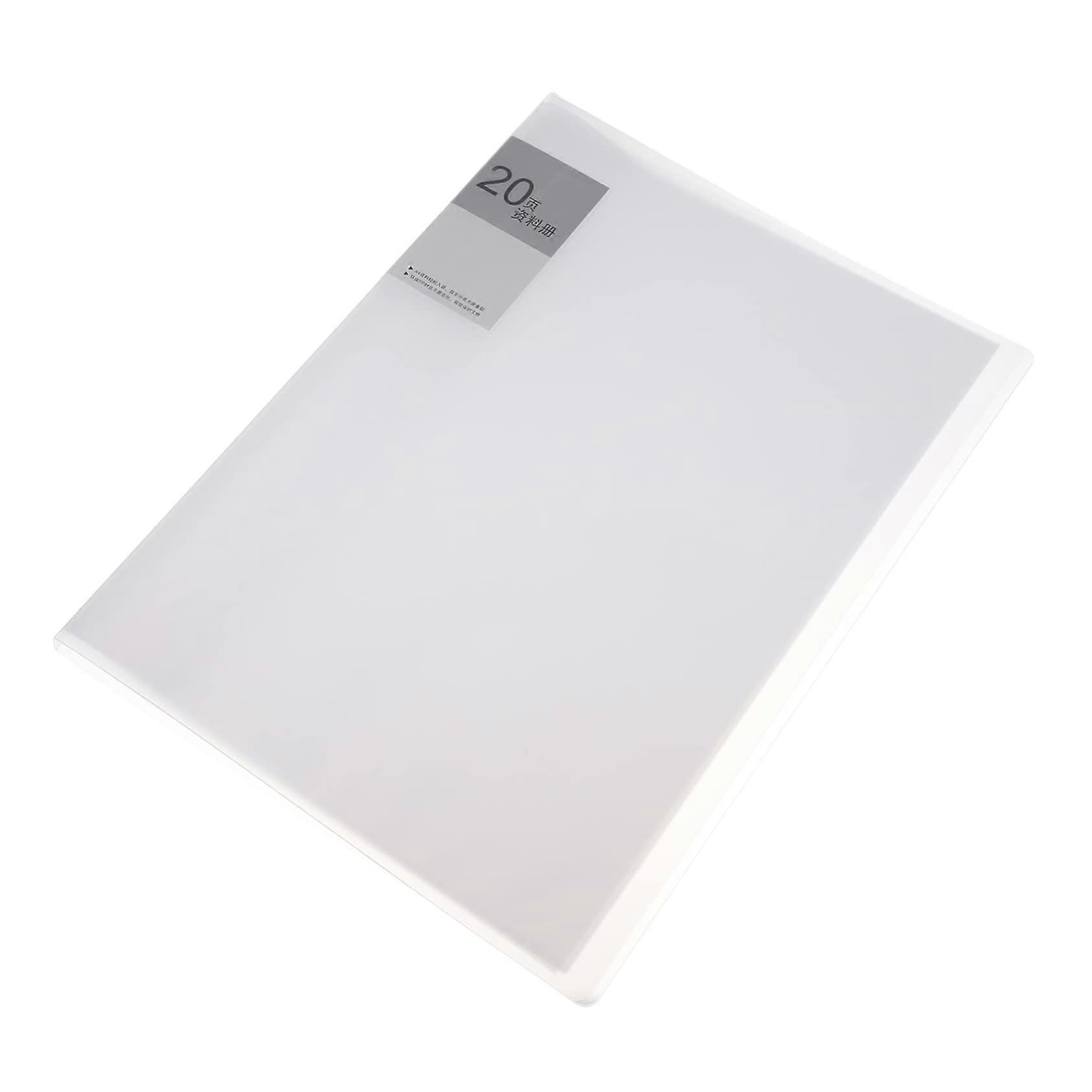 Booklet Binder Storage Box A4 File Organizer with Clip, White Plastic Multi-Purpose Document Holder for School Supplies