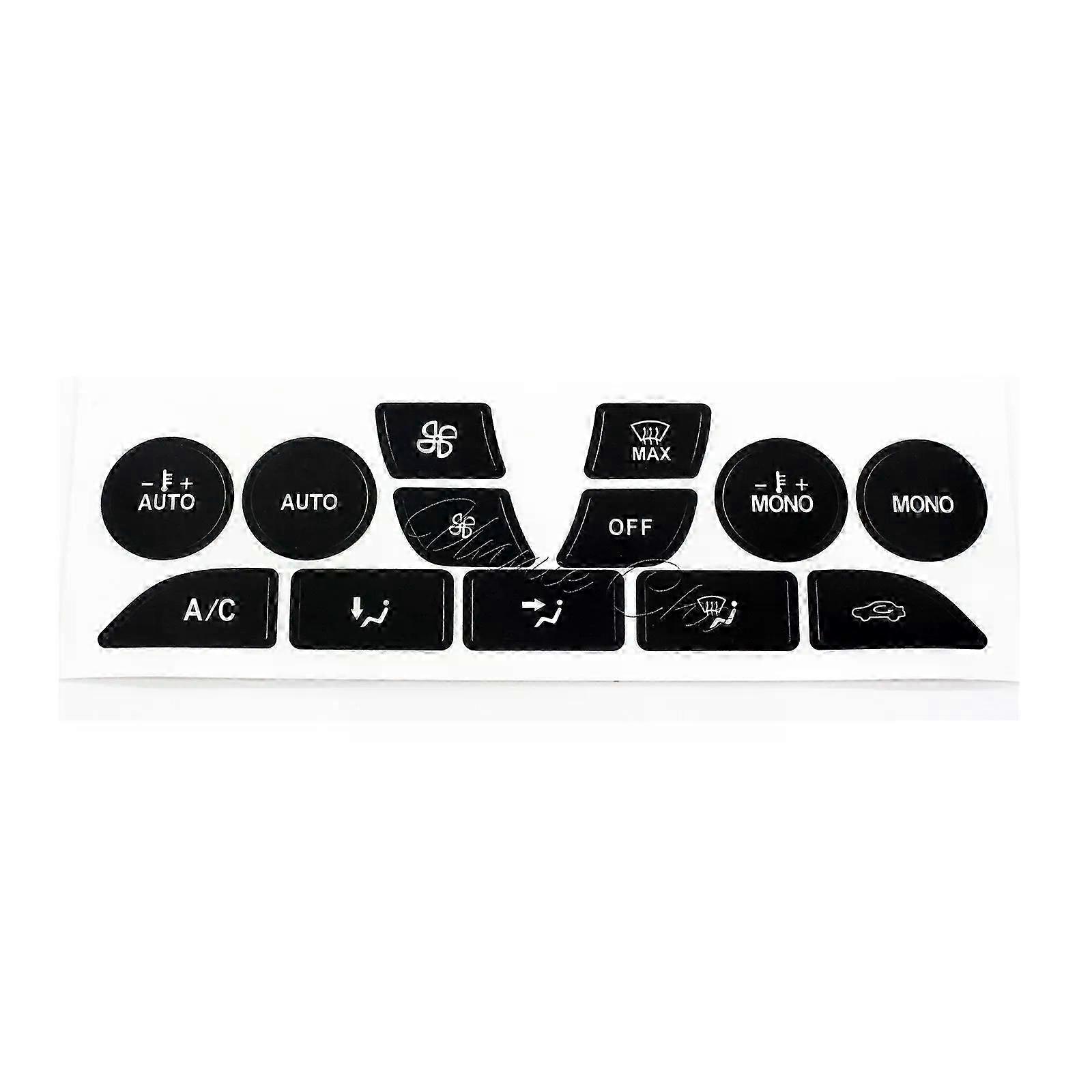 Adesivo per pulsante per un certo marchio Focus 2 MK2 Accessori Decalcomanie di riparazione del clima in vinile argento per cruscotto MK1 MK III Air