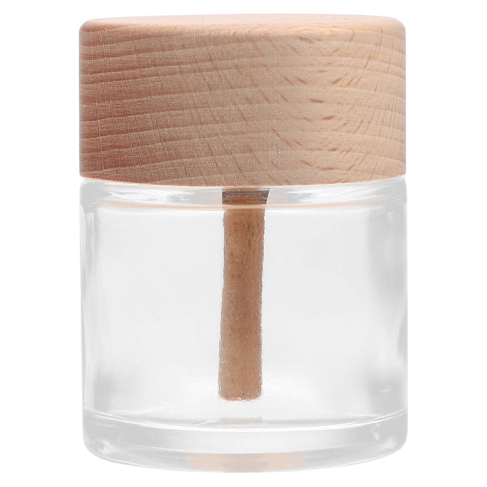 Perfume Diffuser Bottle Scented Oil Diffuser Elegant and Simple White Solid Wood Lid 7.00X5.20X5.20CM 1Pcs