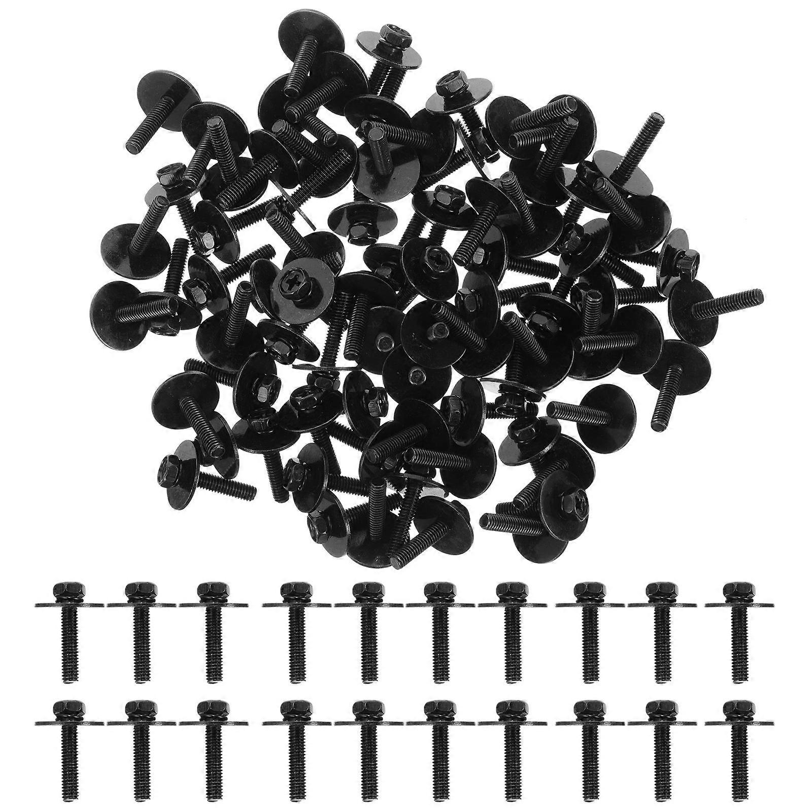 100pcs Metal Drum Screws with Washers – Lightweight Replacement Nuts for Snare Drum Set, Compact Design for Easy Installation