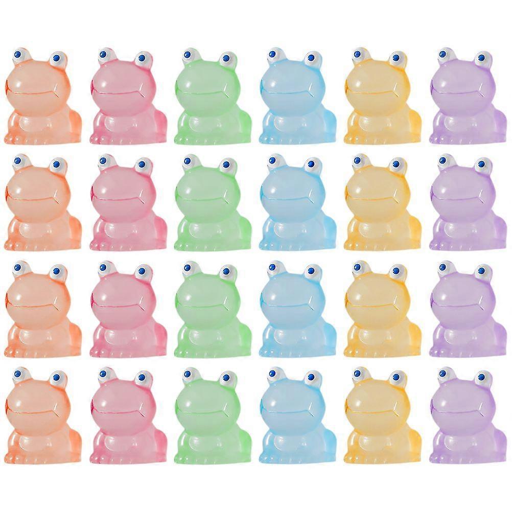 50pcs Mini Frog Figure Frog Miniature Figurines Mini Frog Figurines in Bulk for Fish Tank Desktop Mixed Color