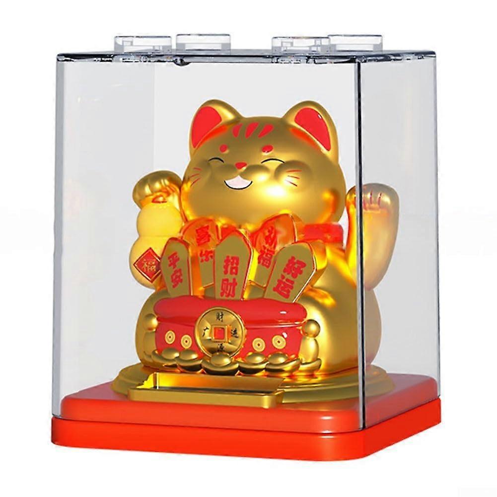 Automatic Waving Lucky Cat Model C For Home Or Office Desk Symbolizes Wealth And Positive Energy Compact Size