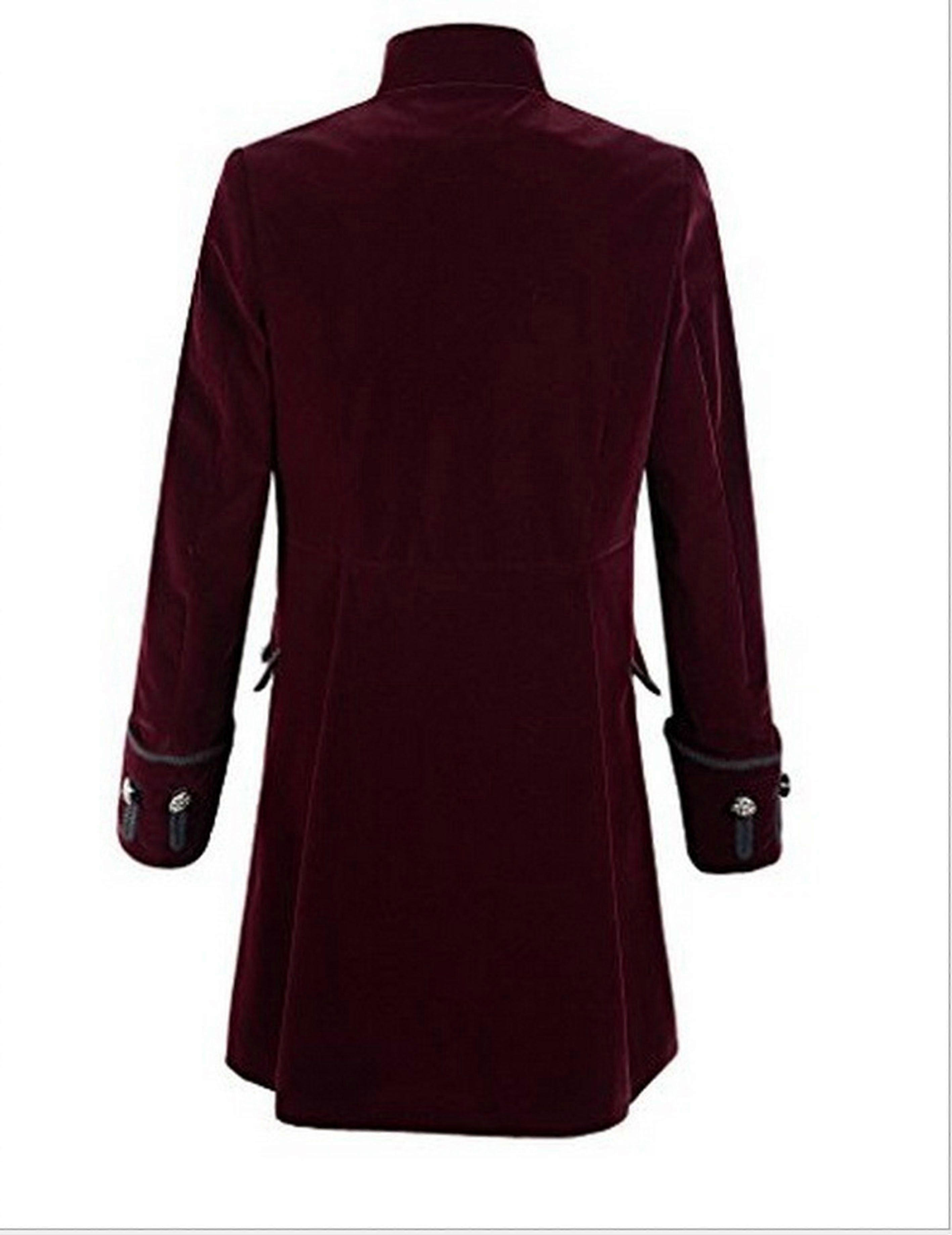 Gothic Victorian Steampunk Vintage Asymmetrical Lace Tailcoat Wind Jacket